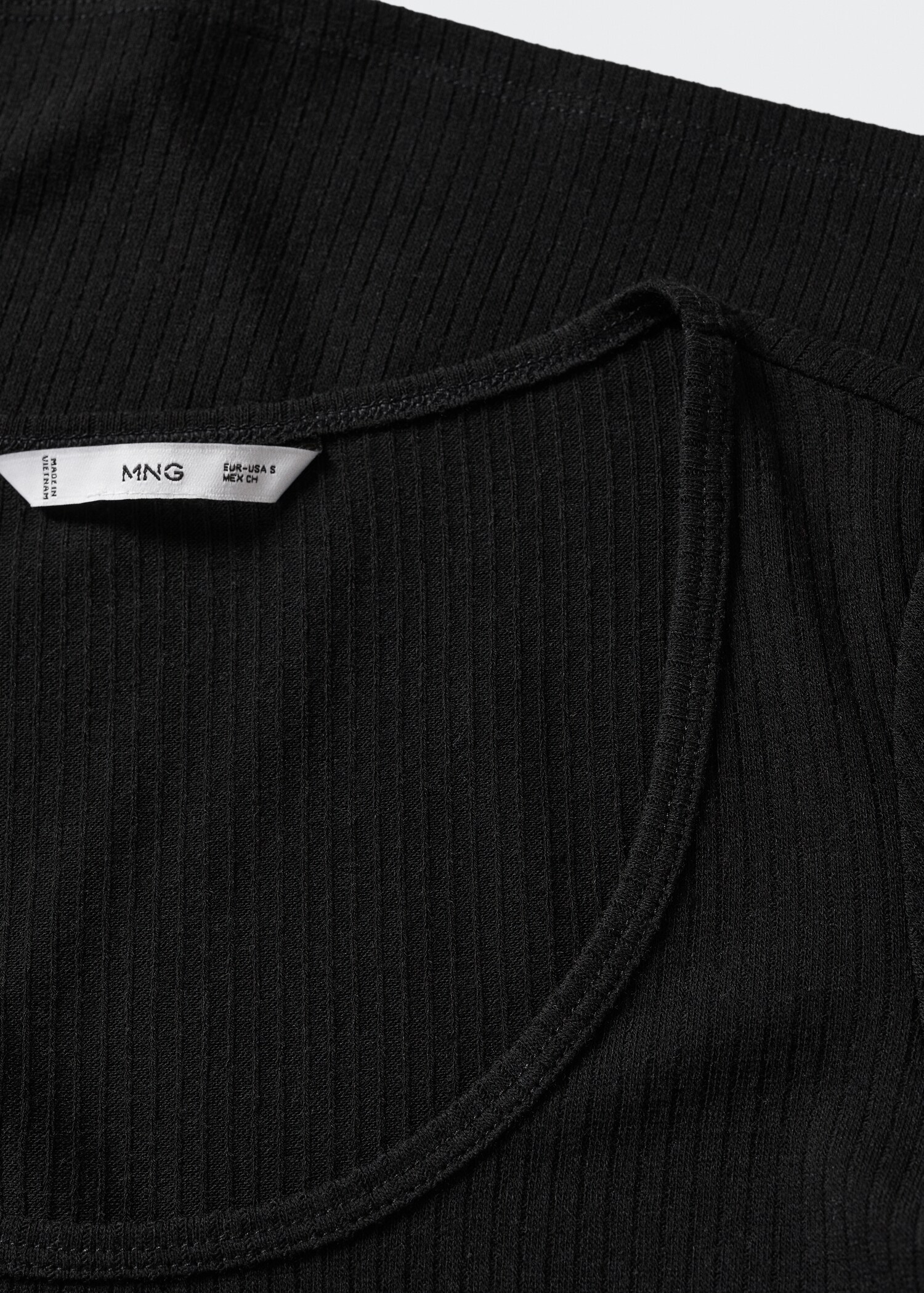 T-shirt côtelé manches longues - Détail de l'article 8