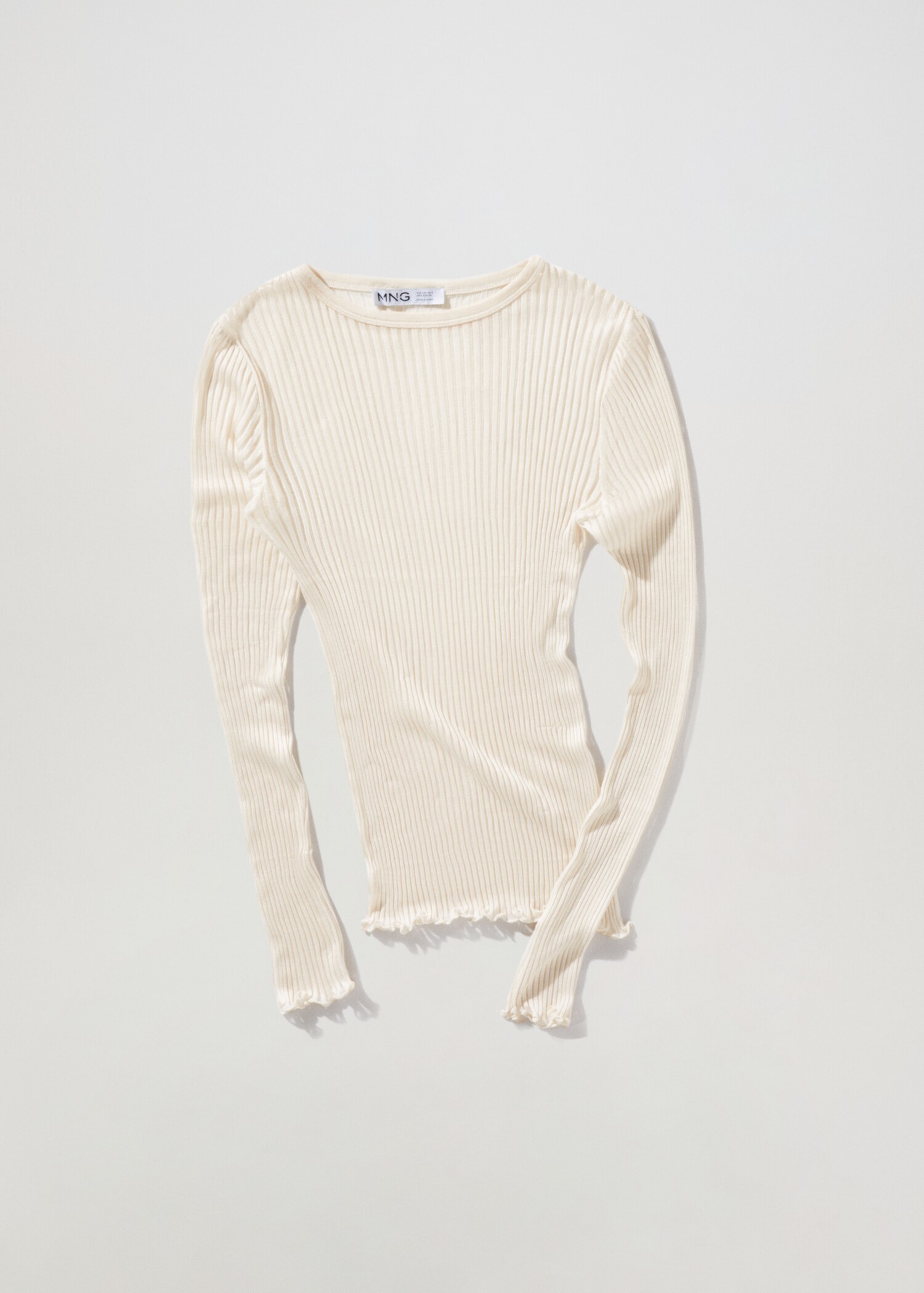 Long sleeve silk t-shirt - Article without model