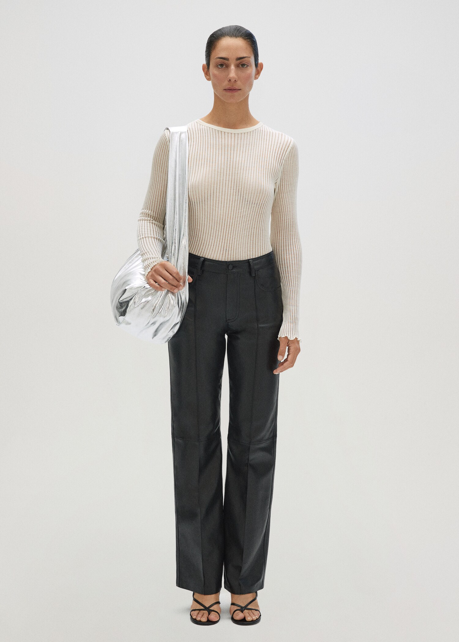 Long sleeve silk t-shirt - Details of the article 7