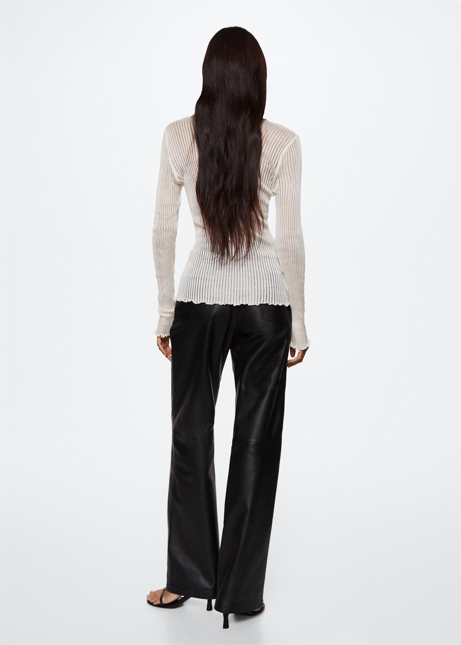 Long sleeve silk t-shirt - Reverse of the article