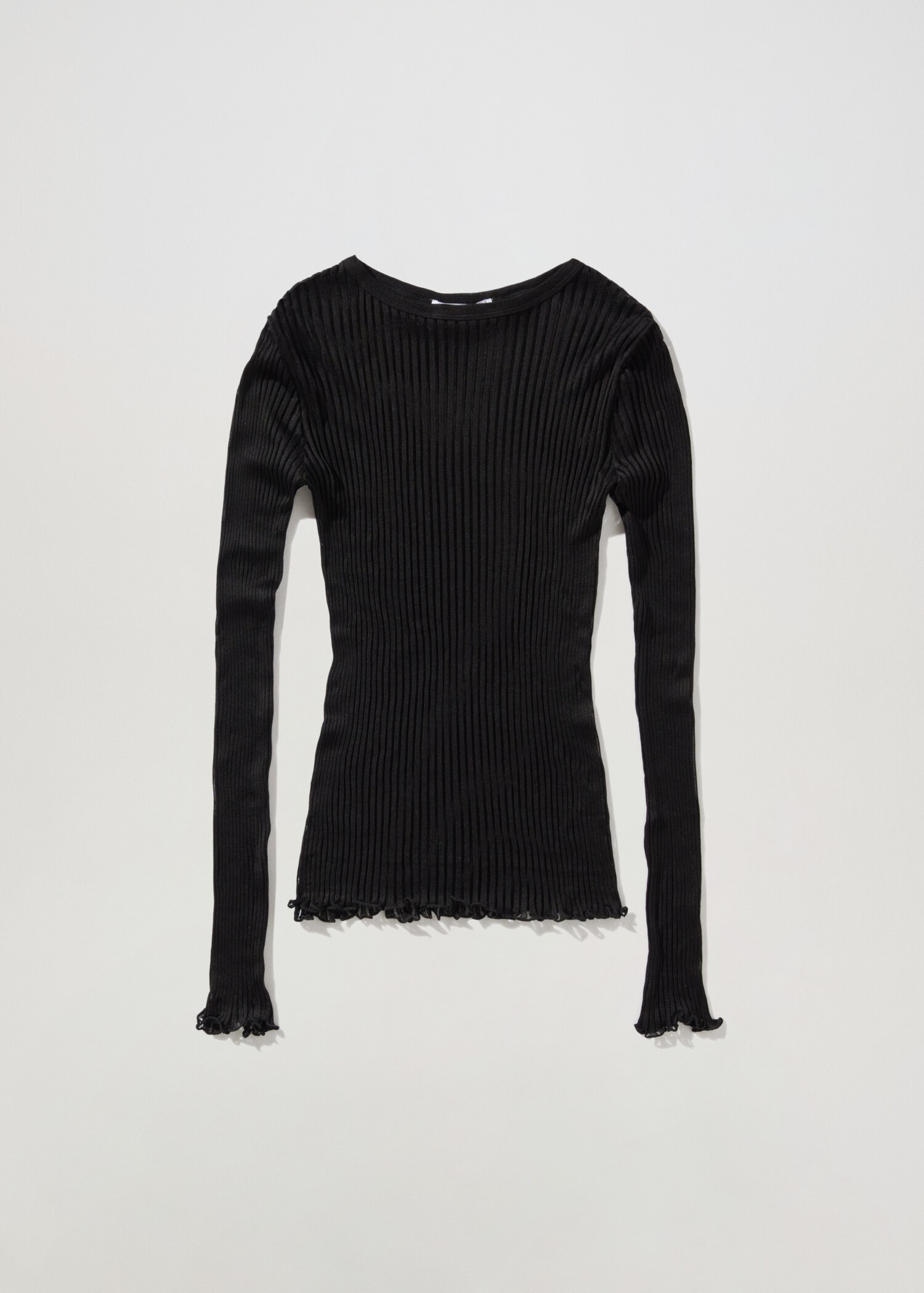 Long sleeve silk t-shirt - Article without model