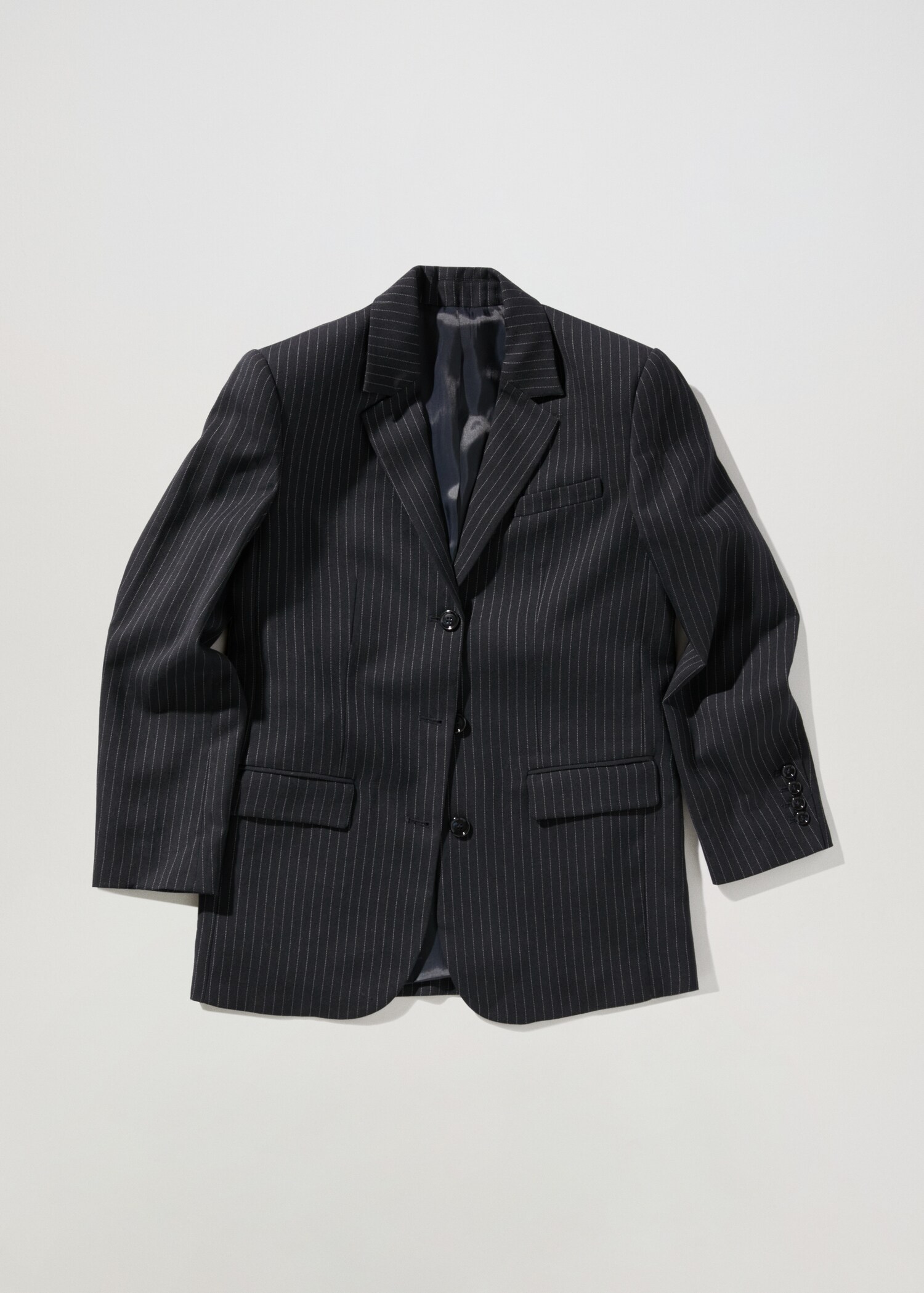 Blazer de fato de lã com risca diplomática - Artigo sem modelo