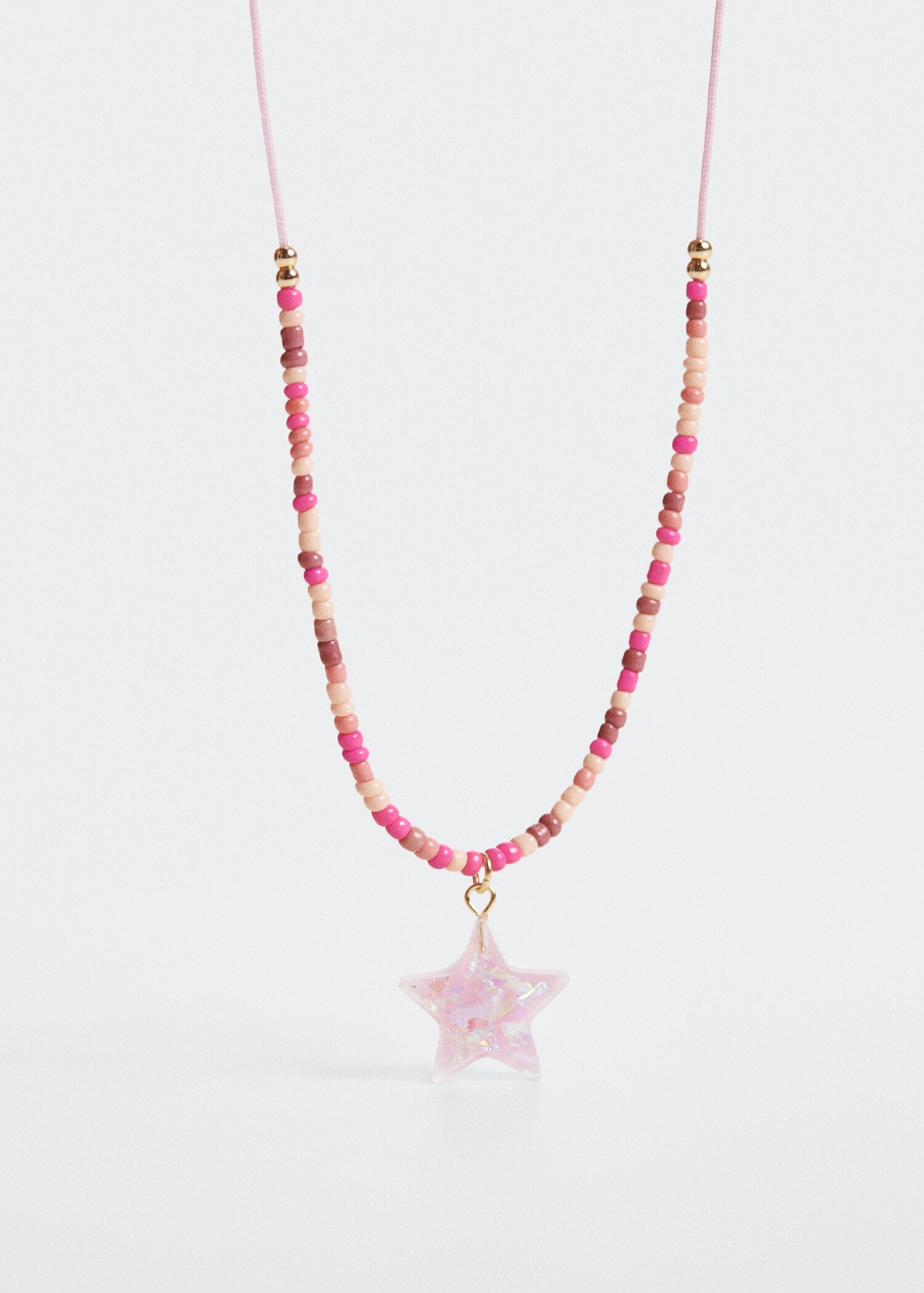 Star beaded necklace - Medium plane