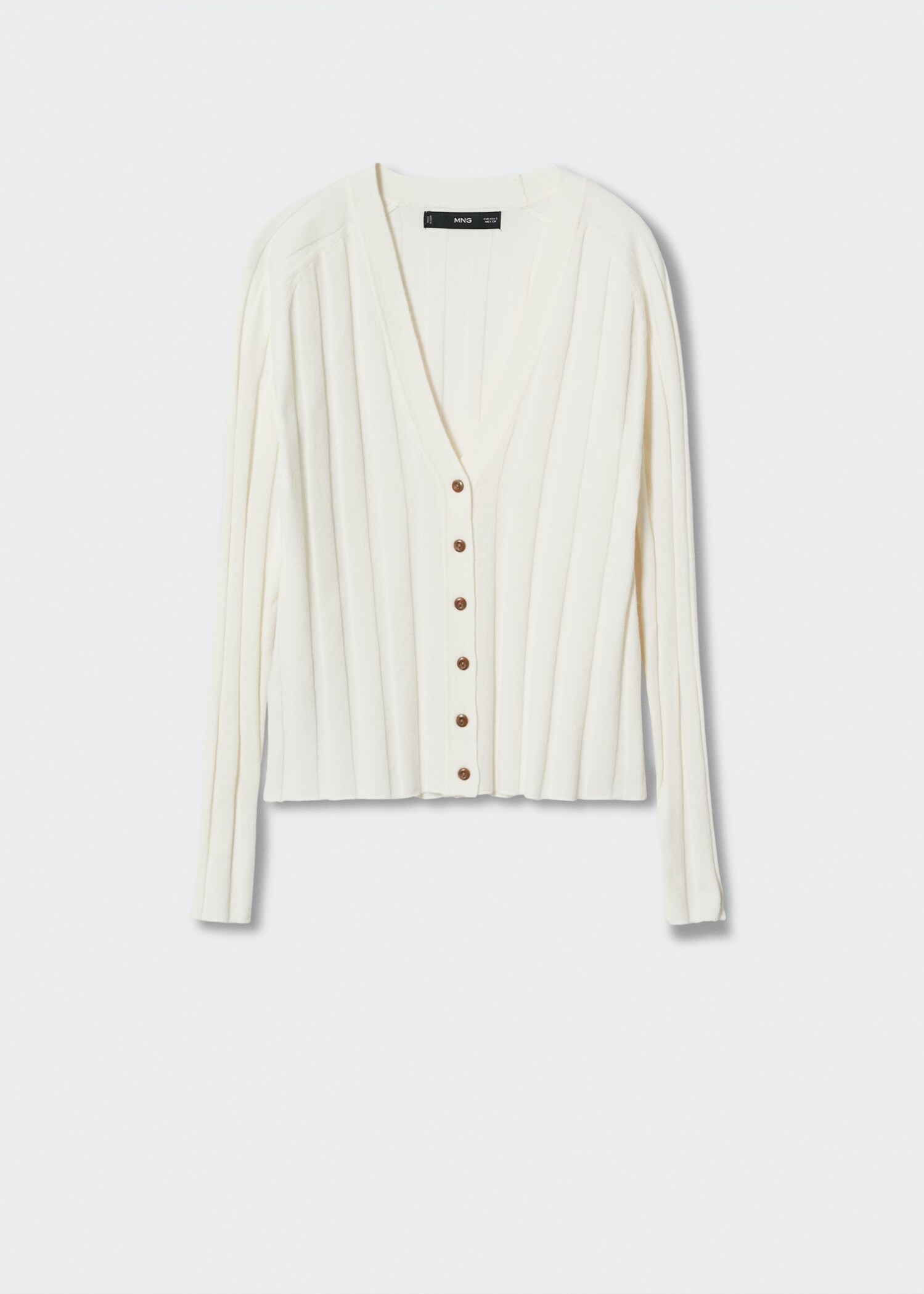 Cardigan ribbet knapper - Artikkel uten modell