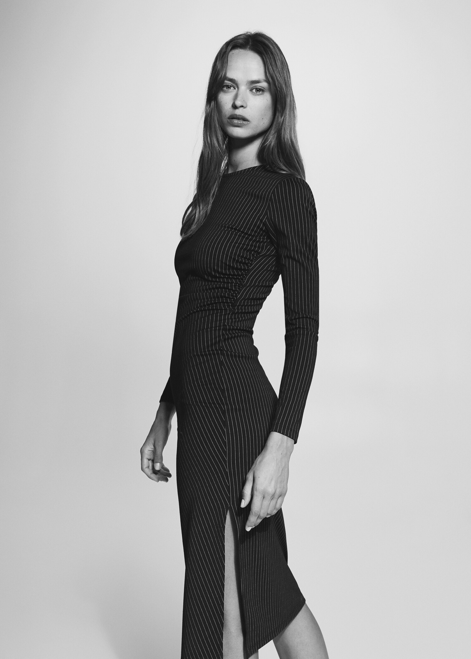 Pinstripe print dress - Details of the article 2