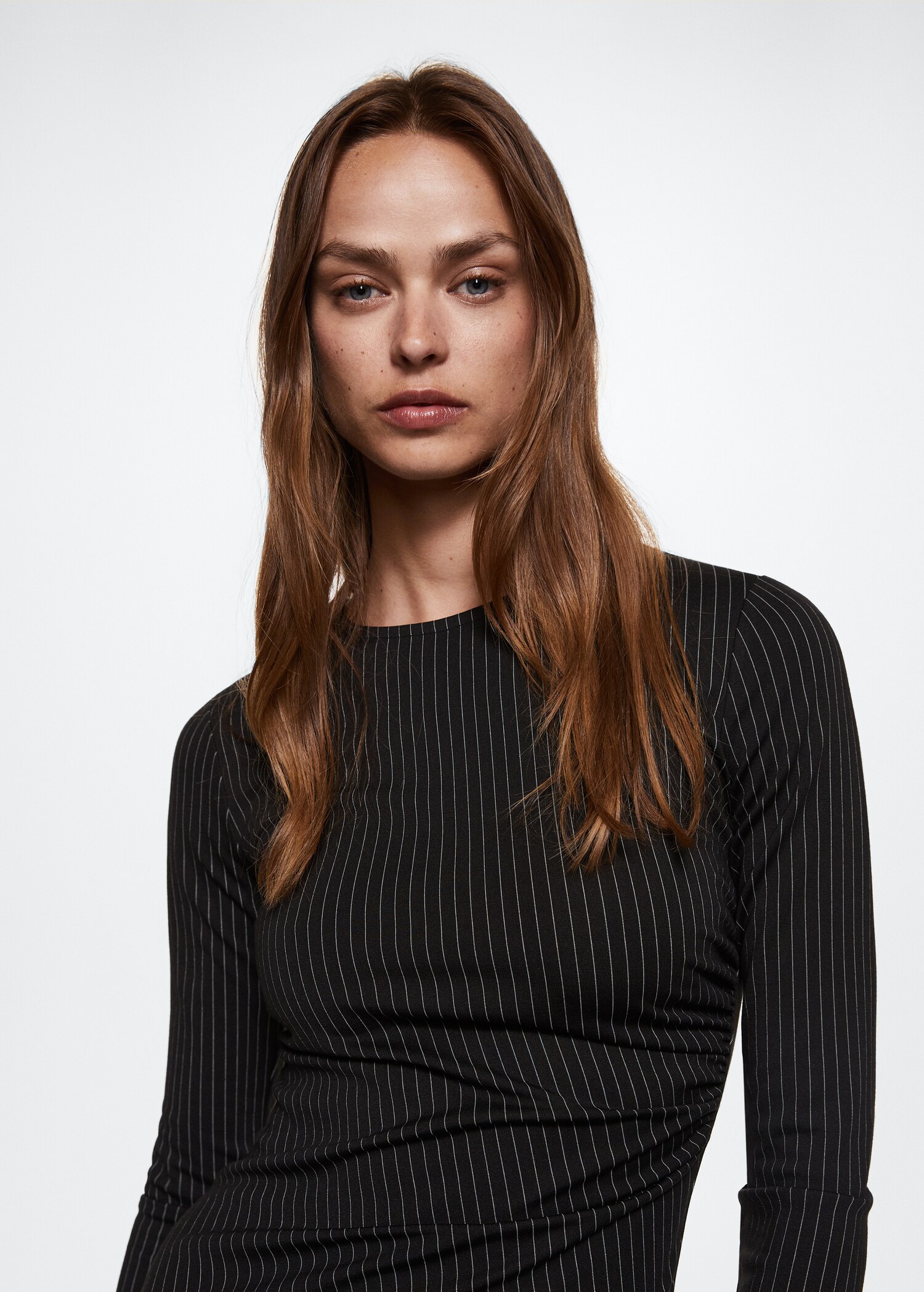 Pinstripe print dress - Details of the article 4
