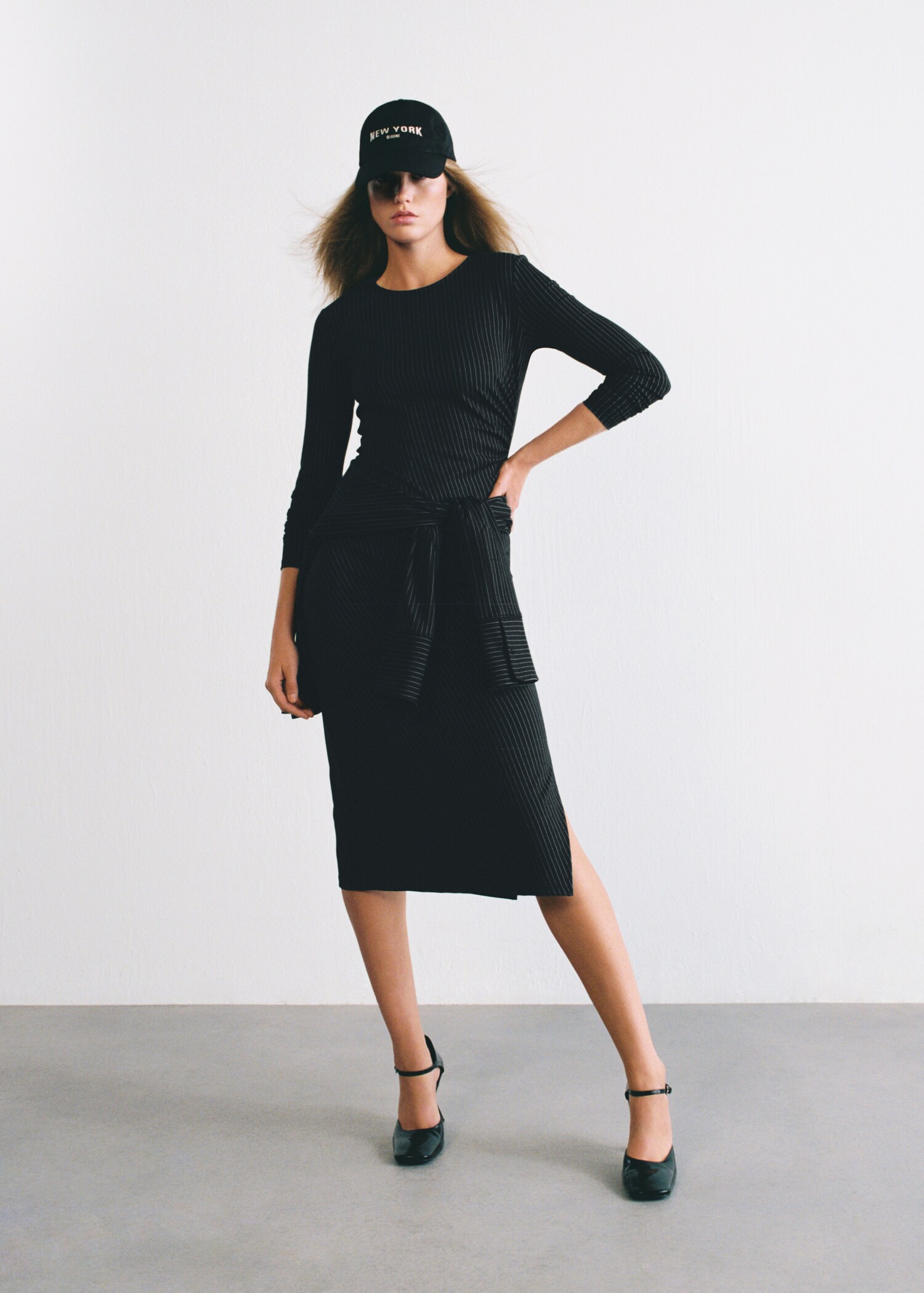 Pinstripe print dress - Details of the article 6