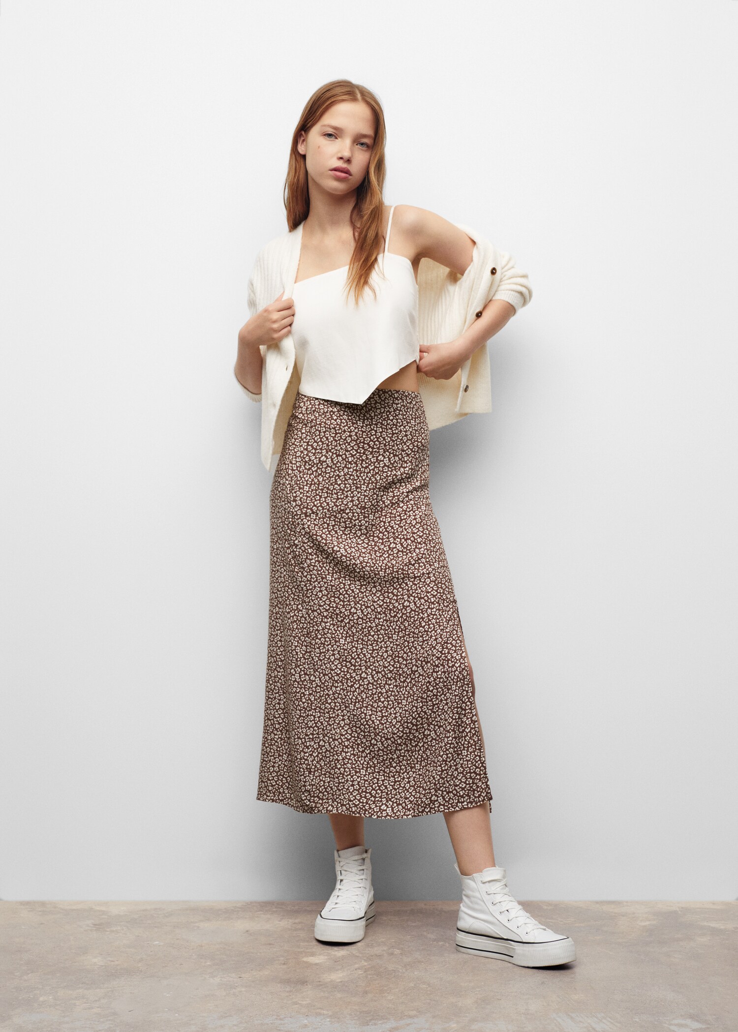 Vent midi skirt - Medium plane