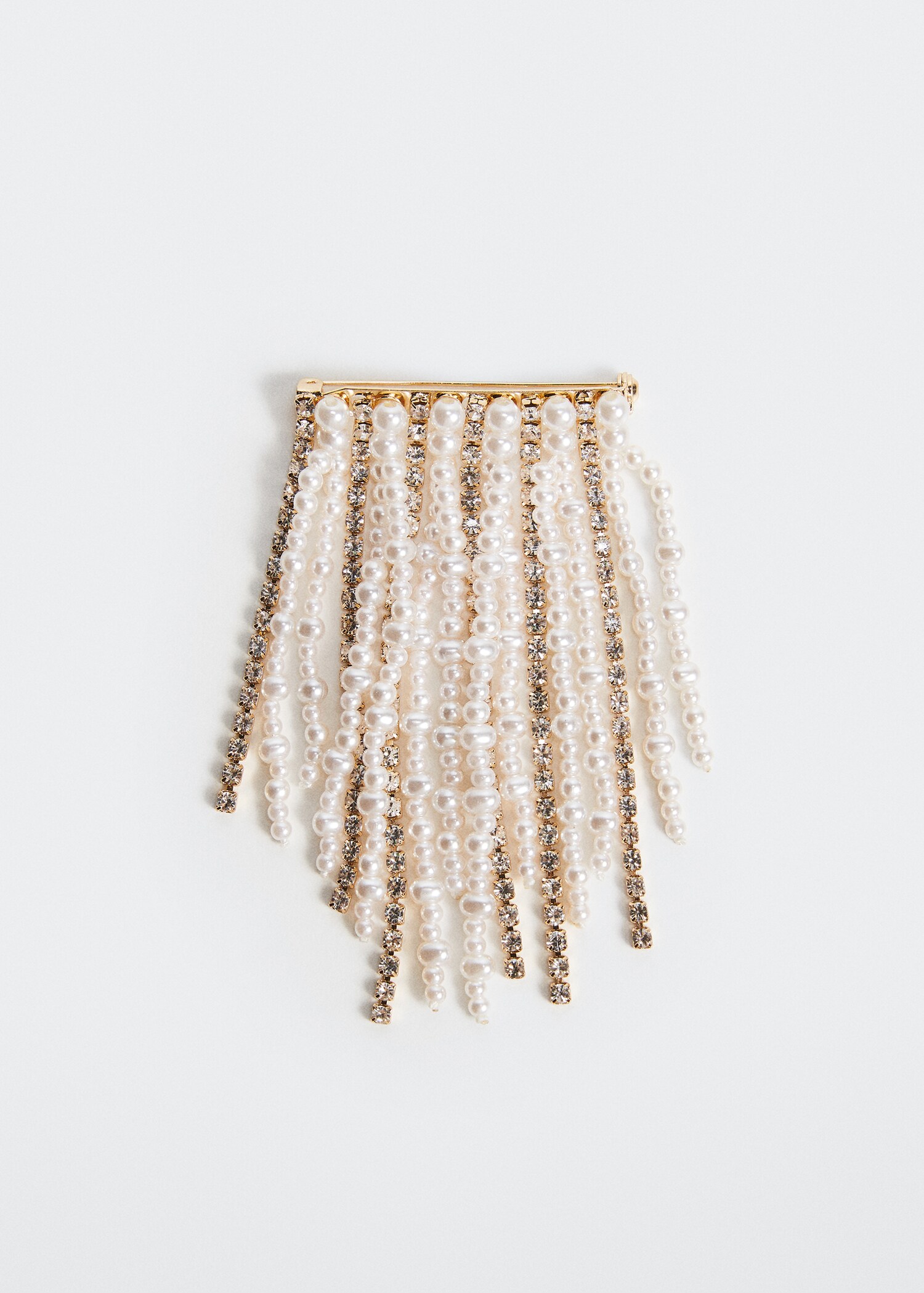 Broche cascade cristaux perles - Article sans modèle