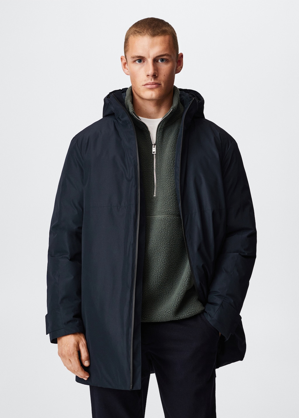 Men light padded parka outlet