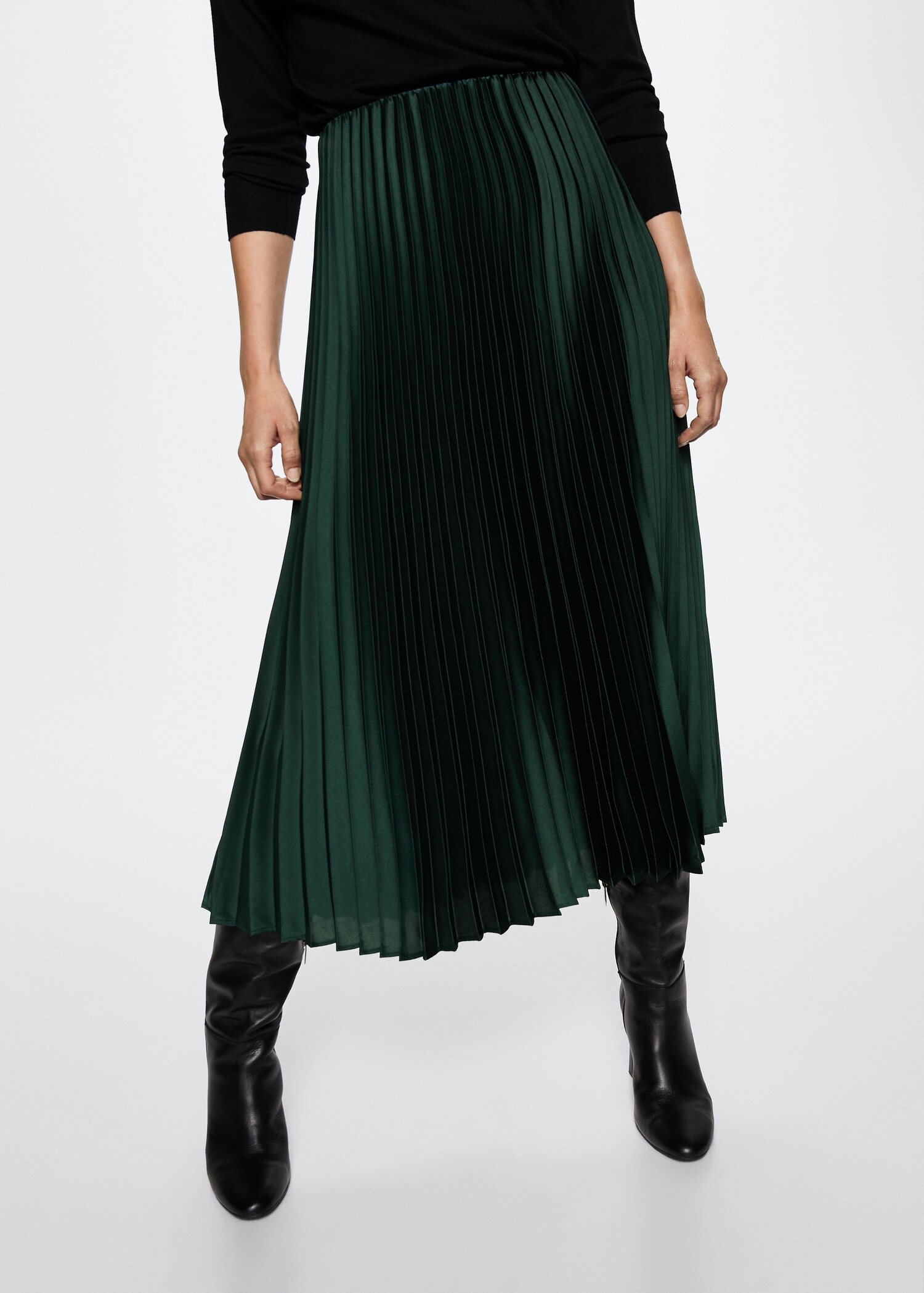 Satin pleated skirt - Details of the article 6