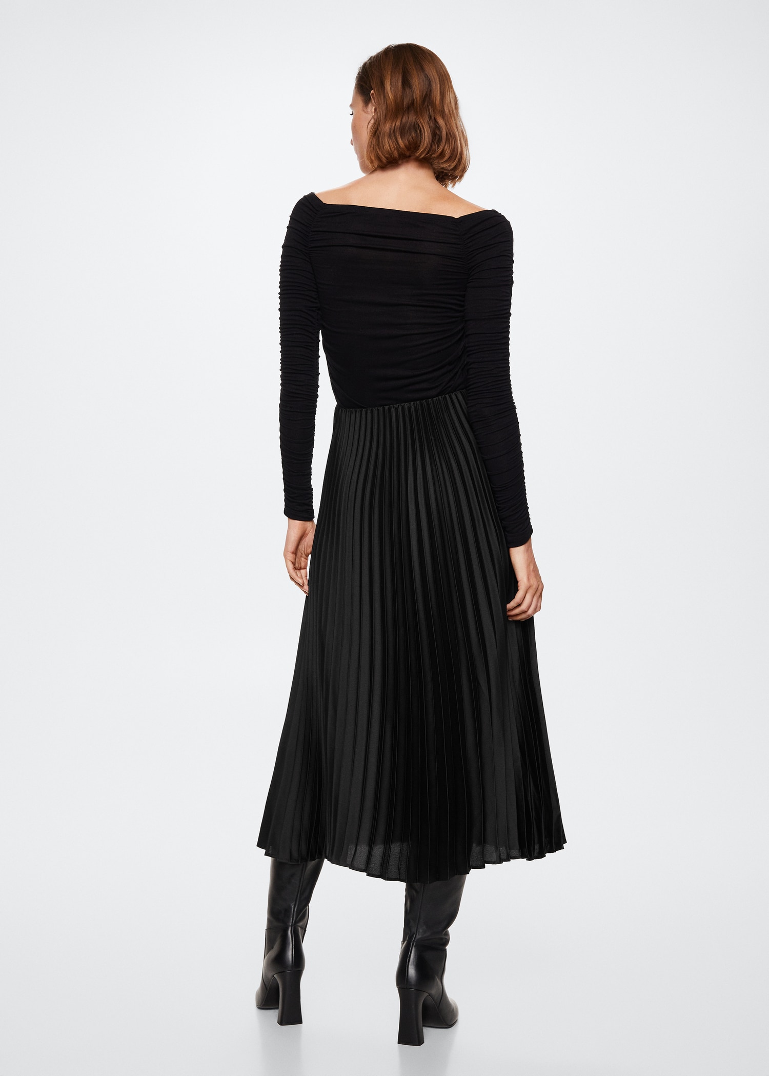 Satin pleated skirt - Reverse of the article