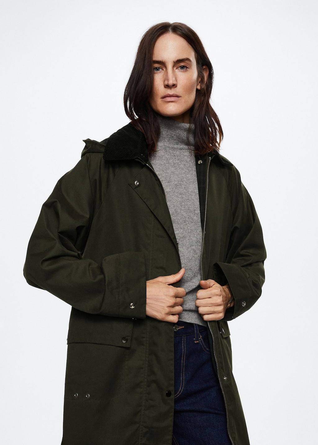 Mango hooded parka online