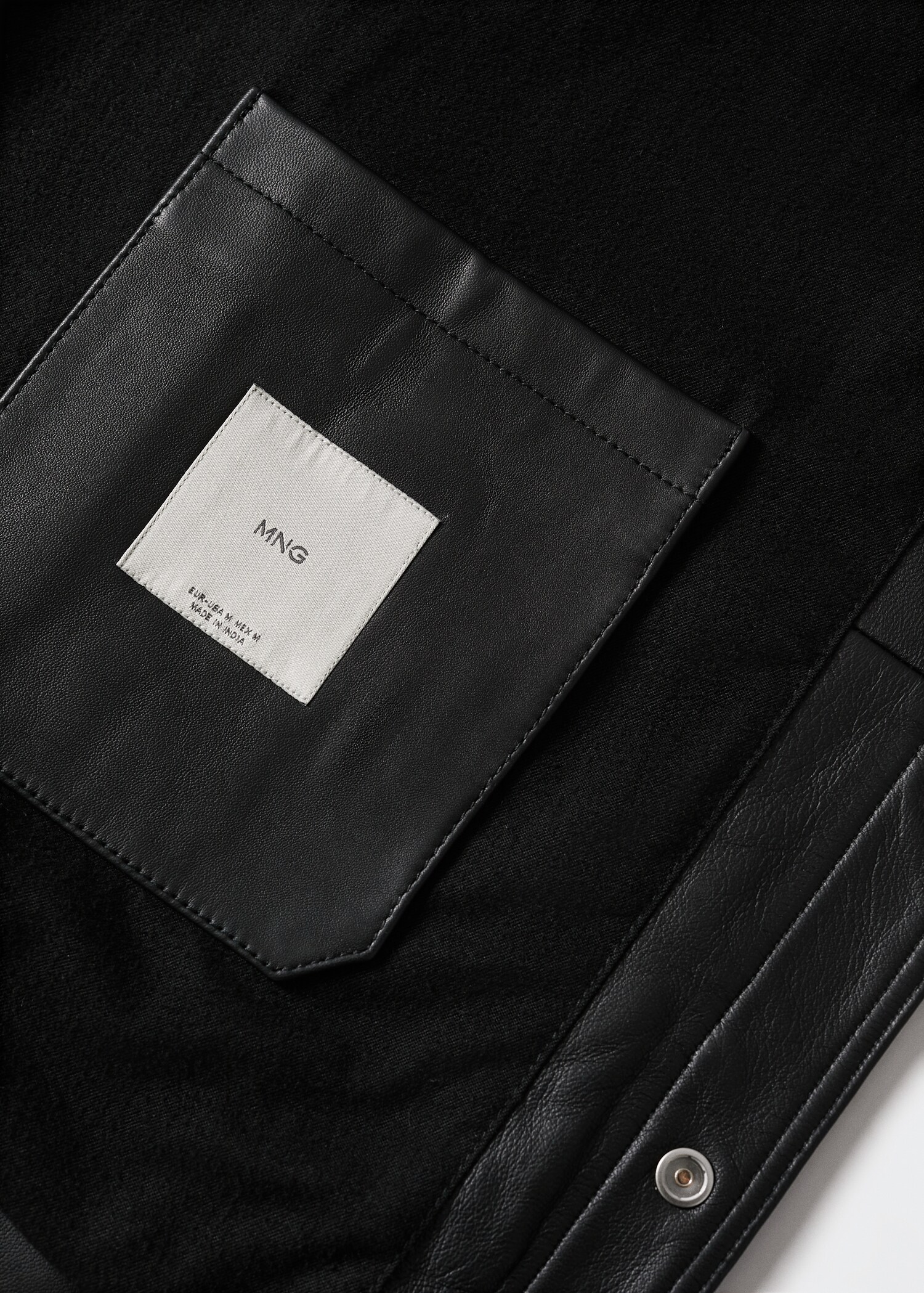 Leather overshirt - Details of the article 8