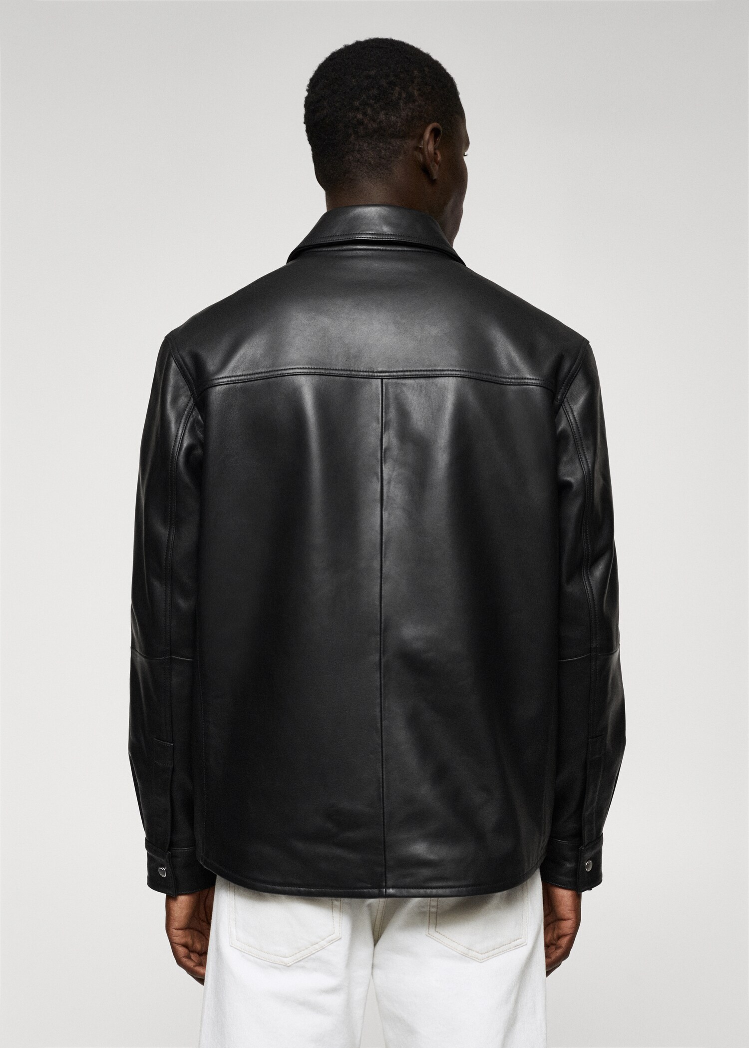 Leather overshirt - Reverse of the article
