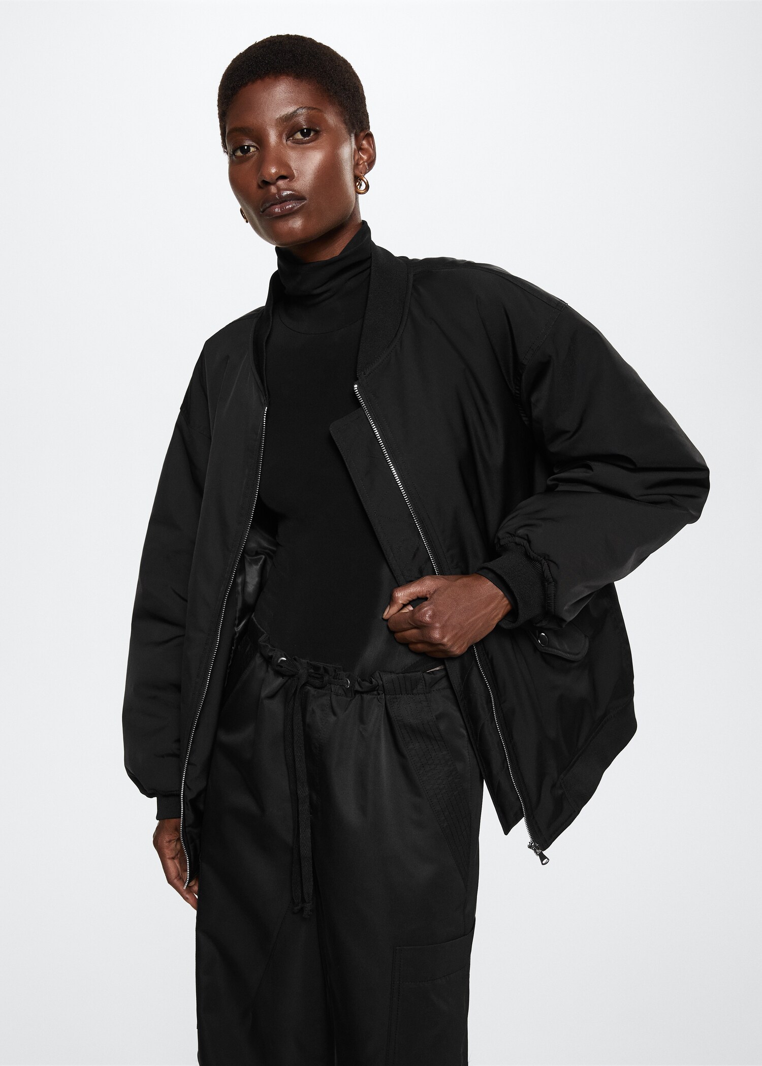 Τζάκετ bomber oversize - Μεσαίο πλάνο