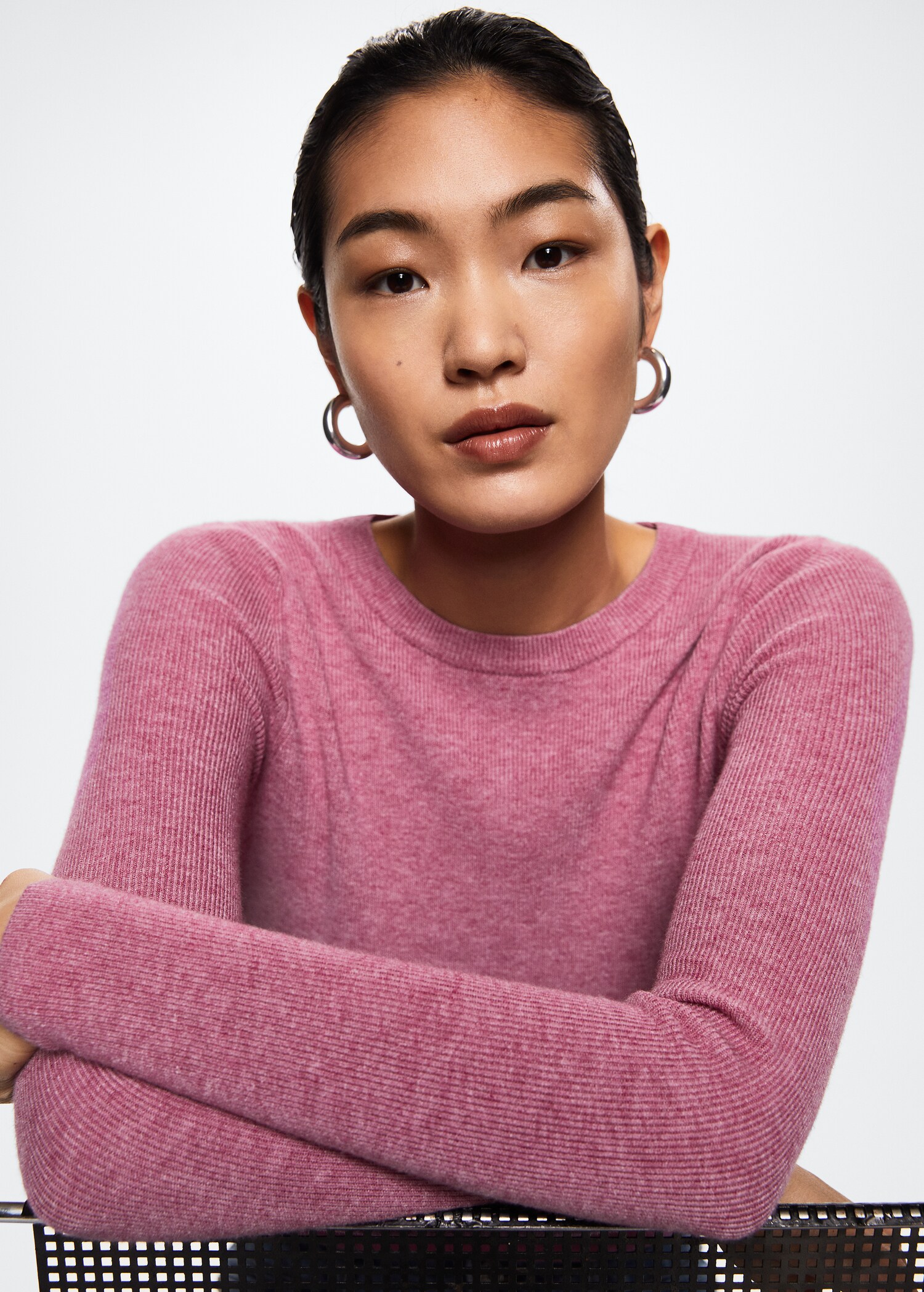 Ribbed round-neck sweater  - Details of the article 1