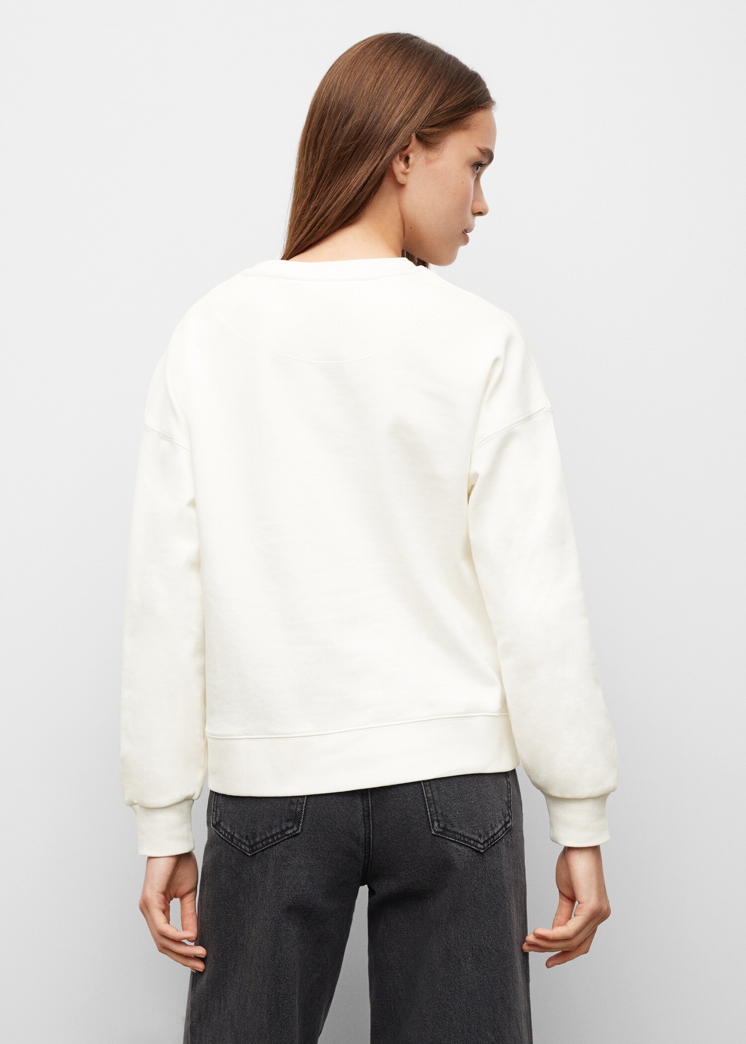 Message cotton sweatshirt - Reverse of the article