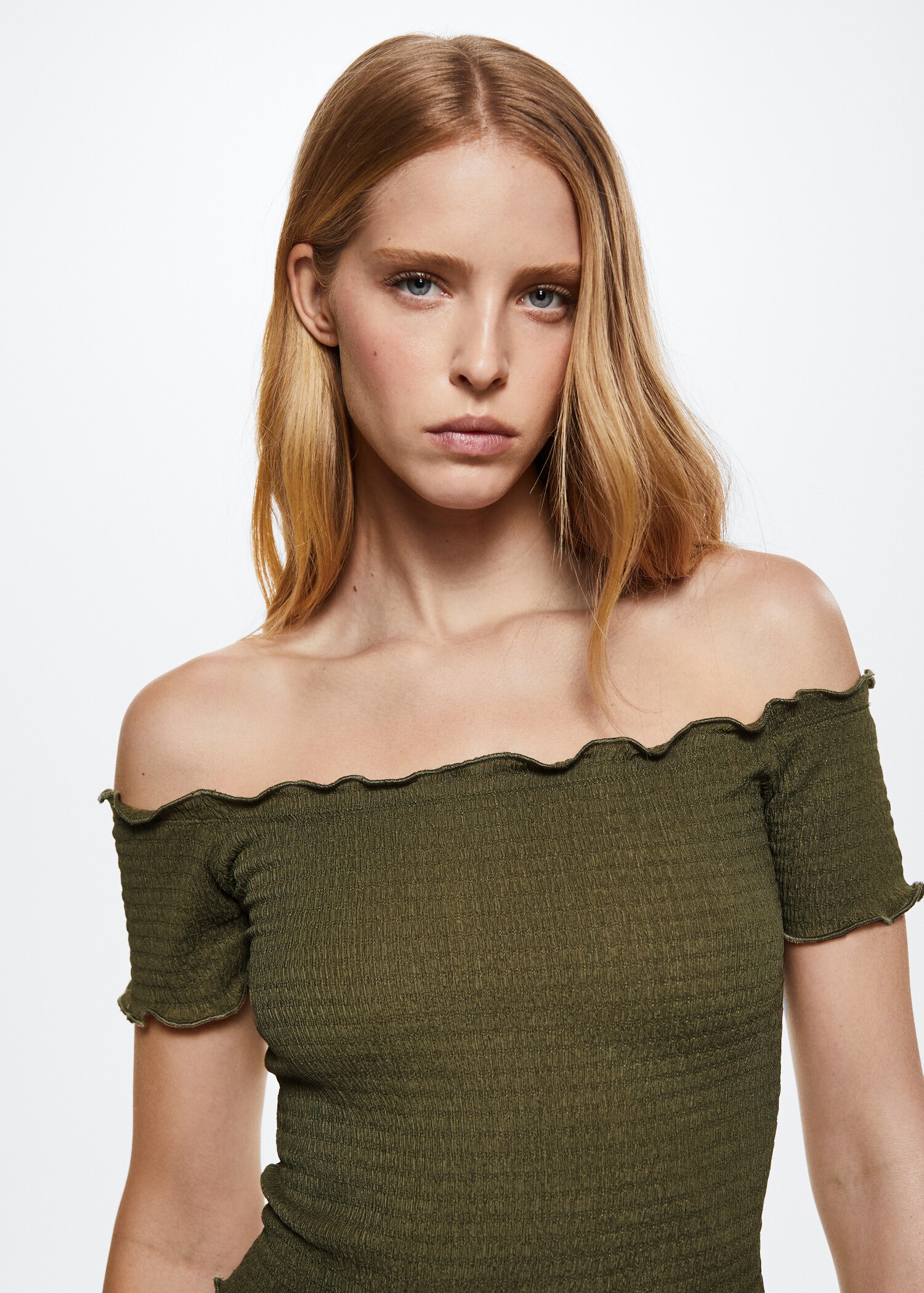 Textured crop top - Details of the article 4