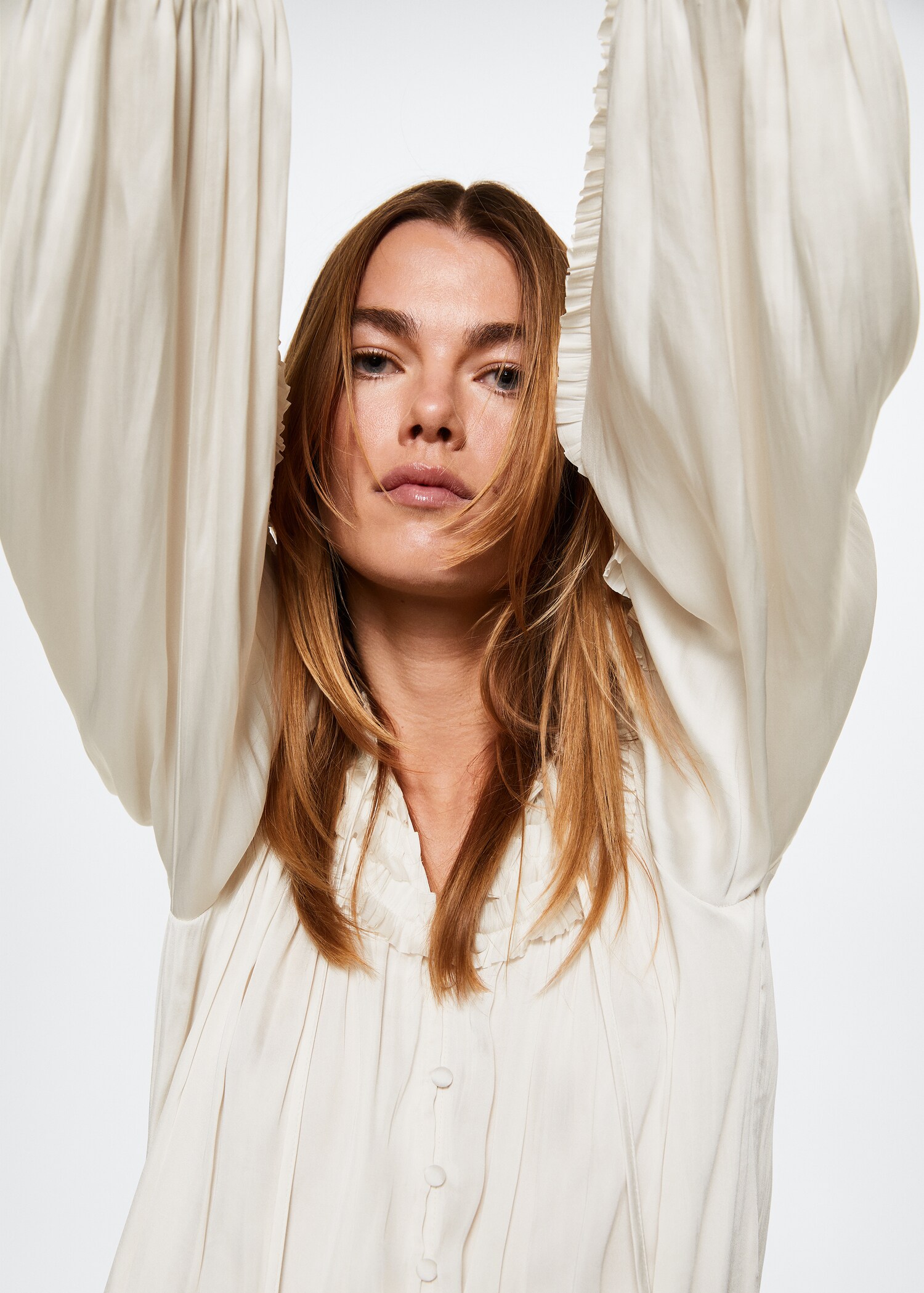 Blusa satinada volantes - Detalle del artículo 6
