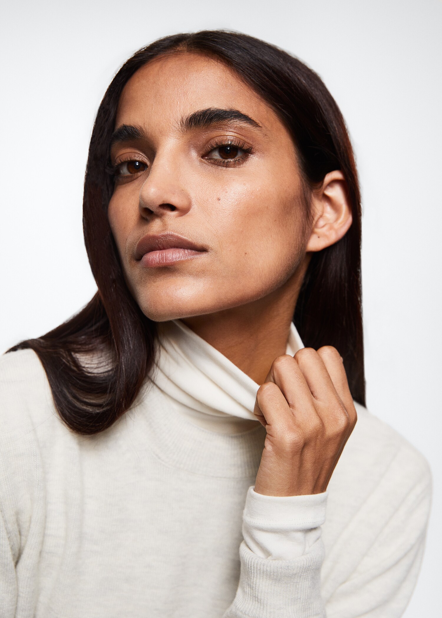 High collar wool sweater - Details of the article 1