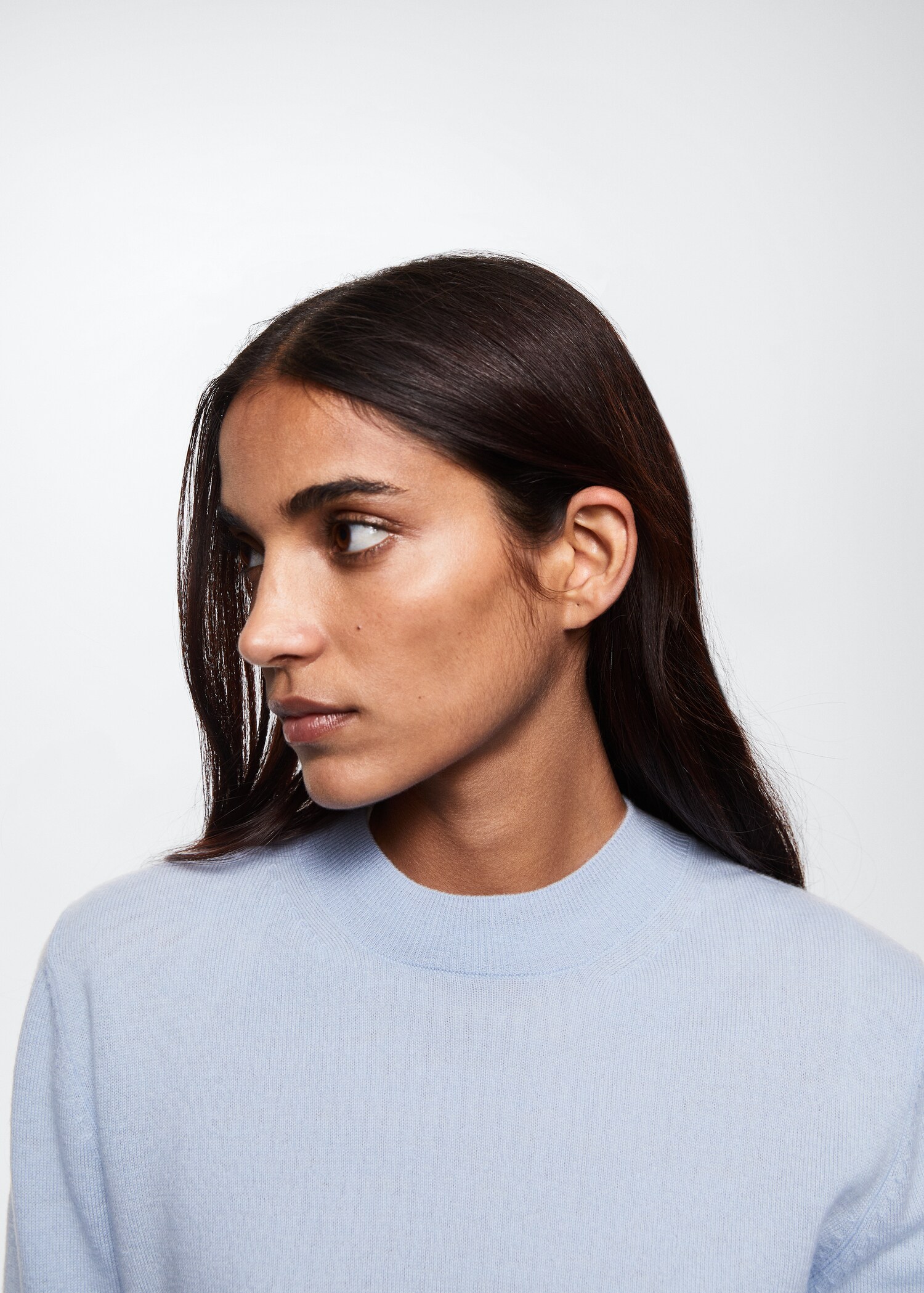 High collar wool sweater - Details of the article 1