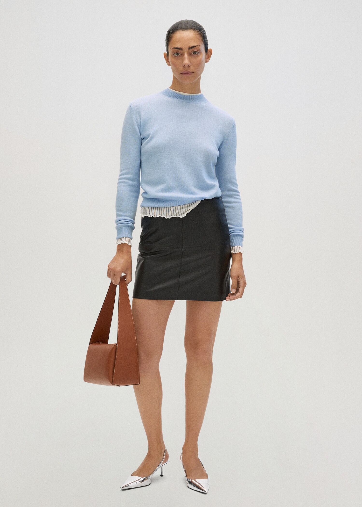 High collar wool sweater - Details of the article 7