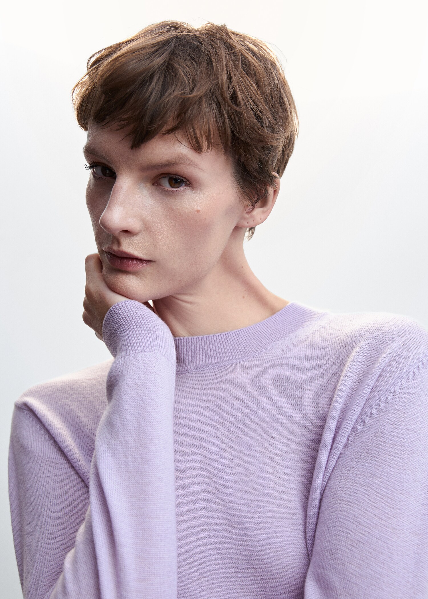 High collar wool sweater - Details of the article 1