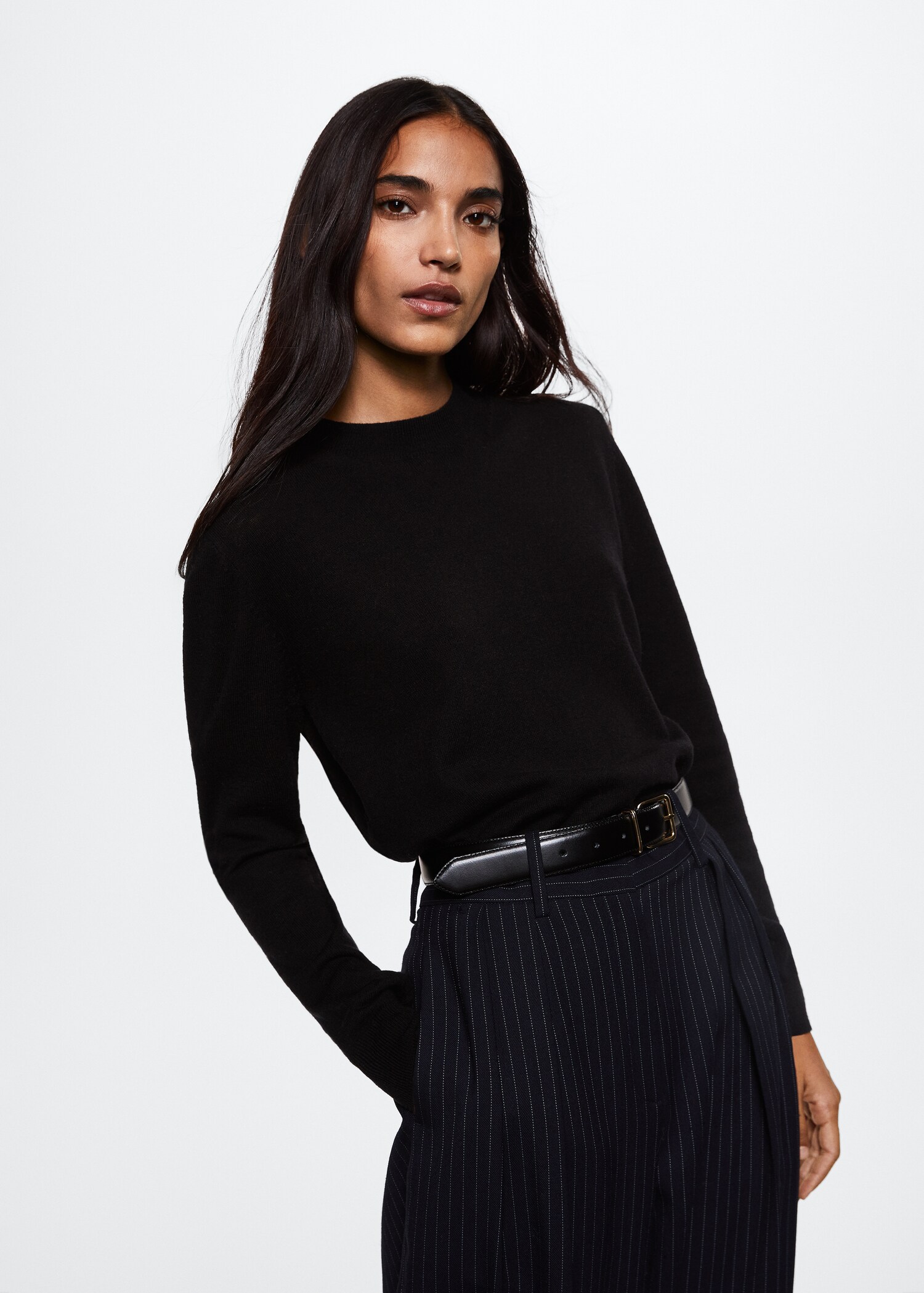 High collar wool sweater - Medium plane