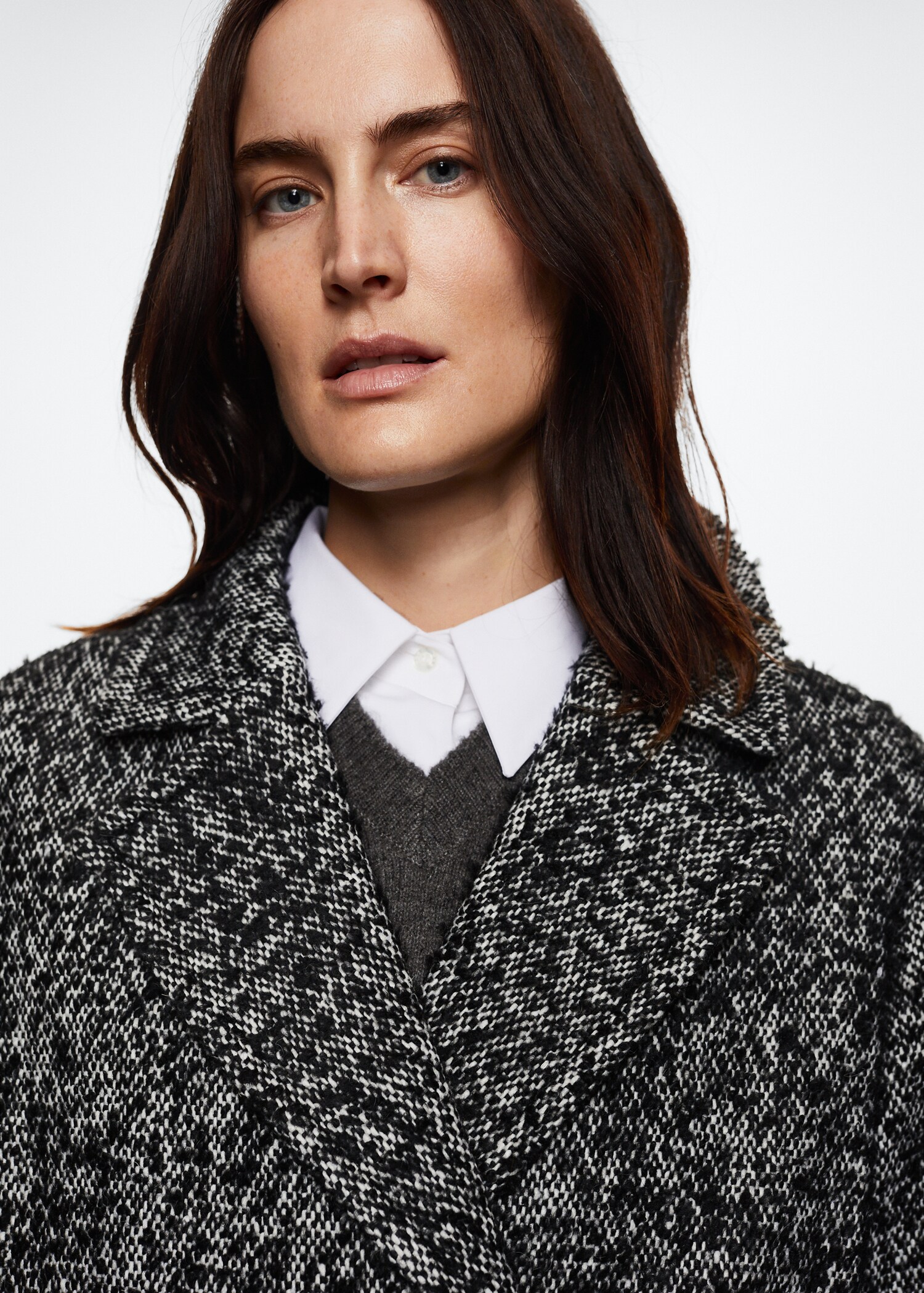 Flecked textured coat - Details of the article 1