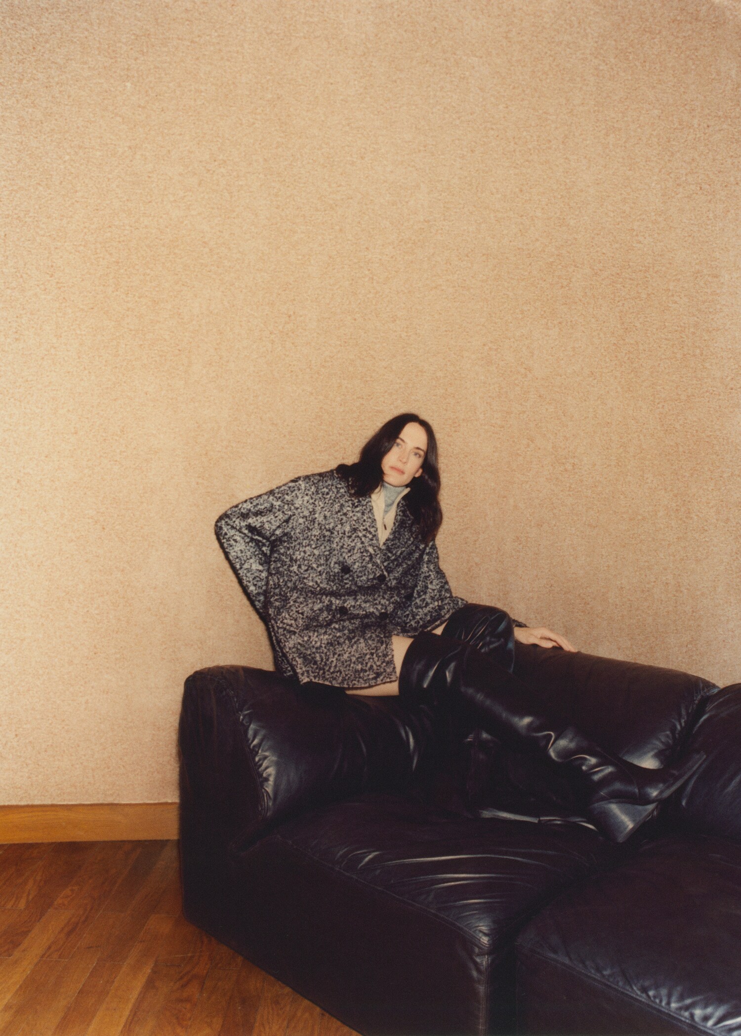 Flecked textured coat - Details of the article 6