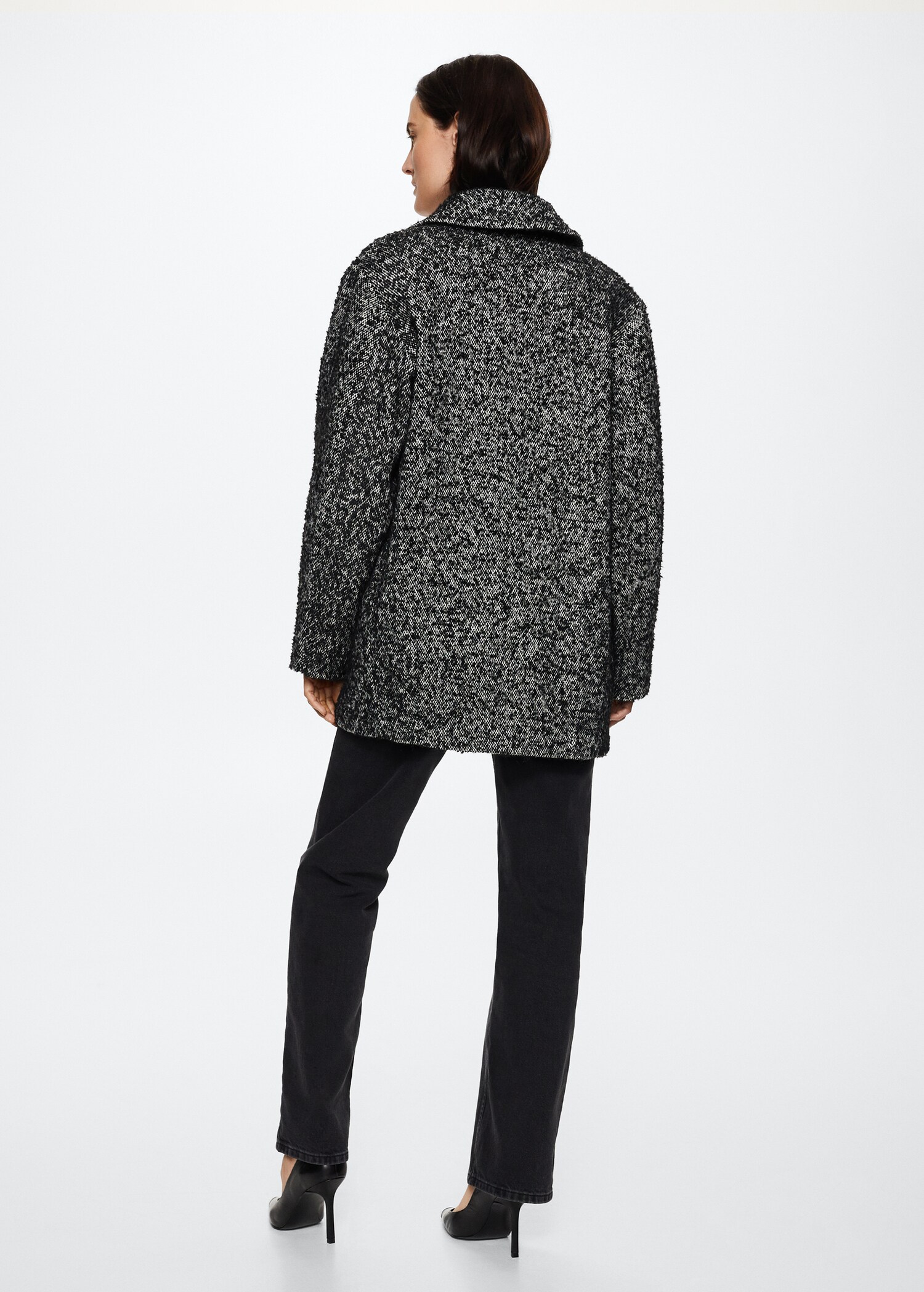 Flecked textured coat - Reverse of the article