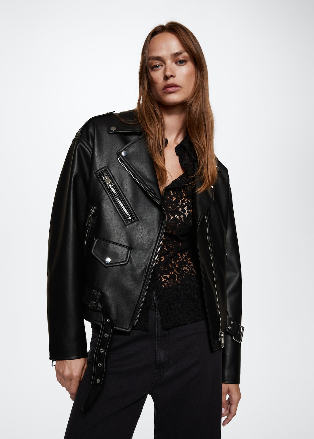 Zipped biker jacket Women MANGO Kosovo