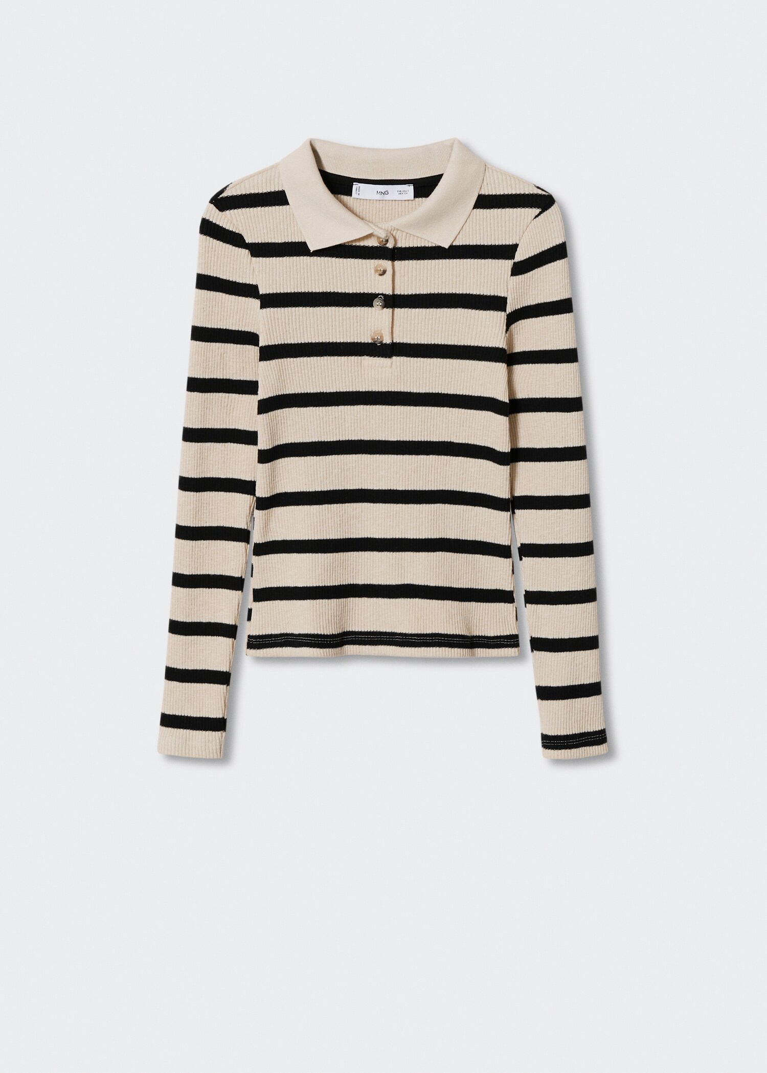 Striped cotton polo shirt - Article without model