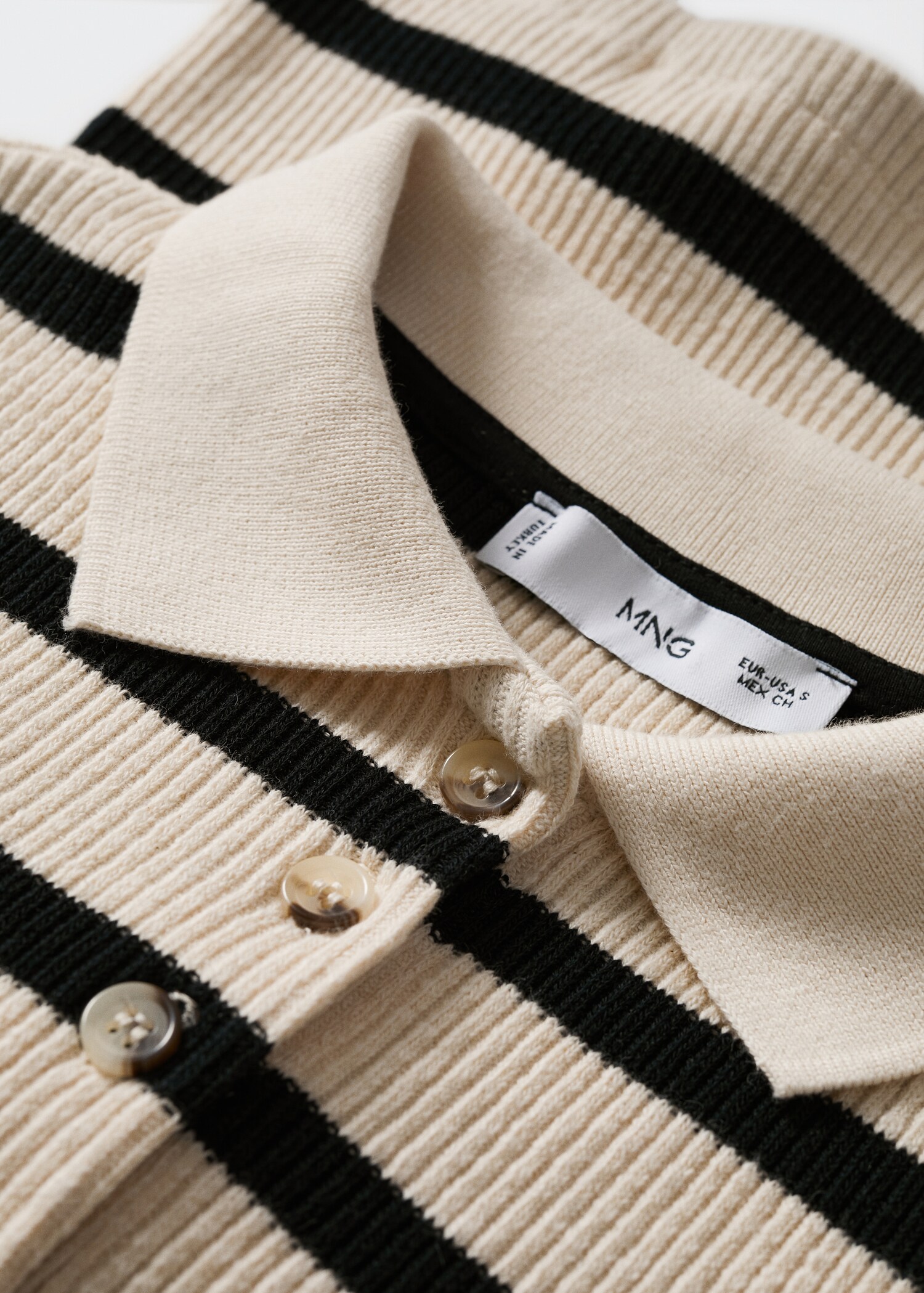 Striped cotton polo shirt - Details of the article 8