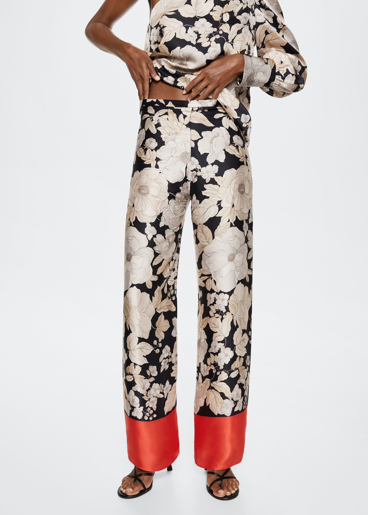 Floral print trousers - Medium plane