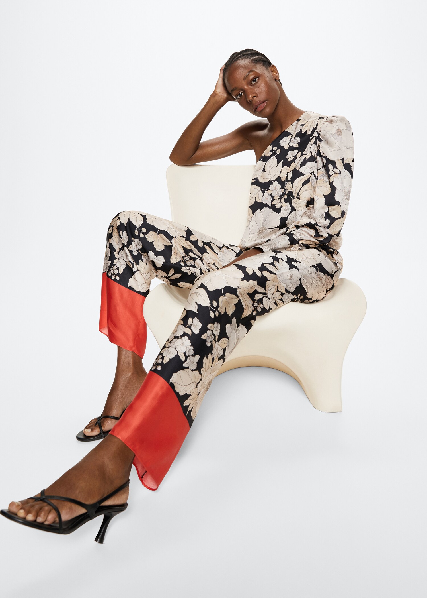 Floral print trousers - Details of the article 2