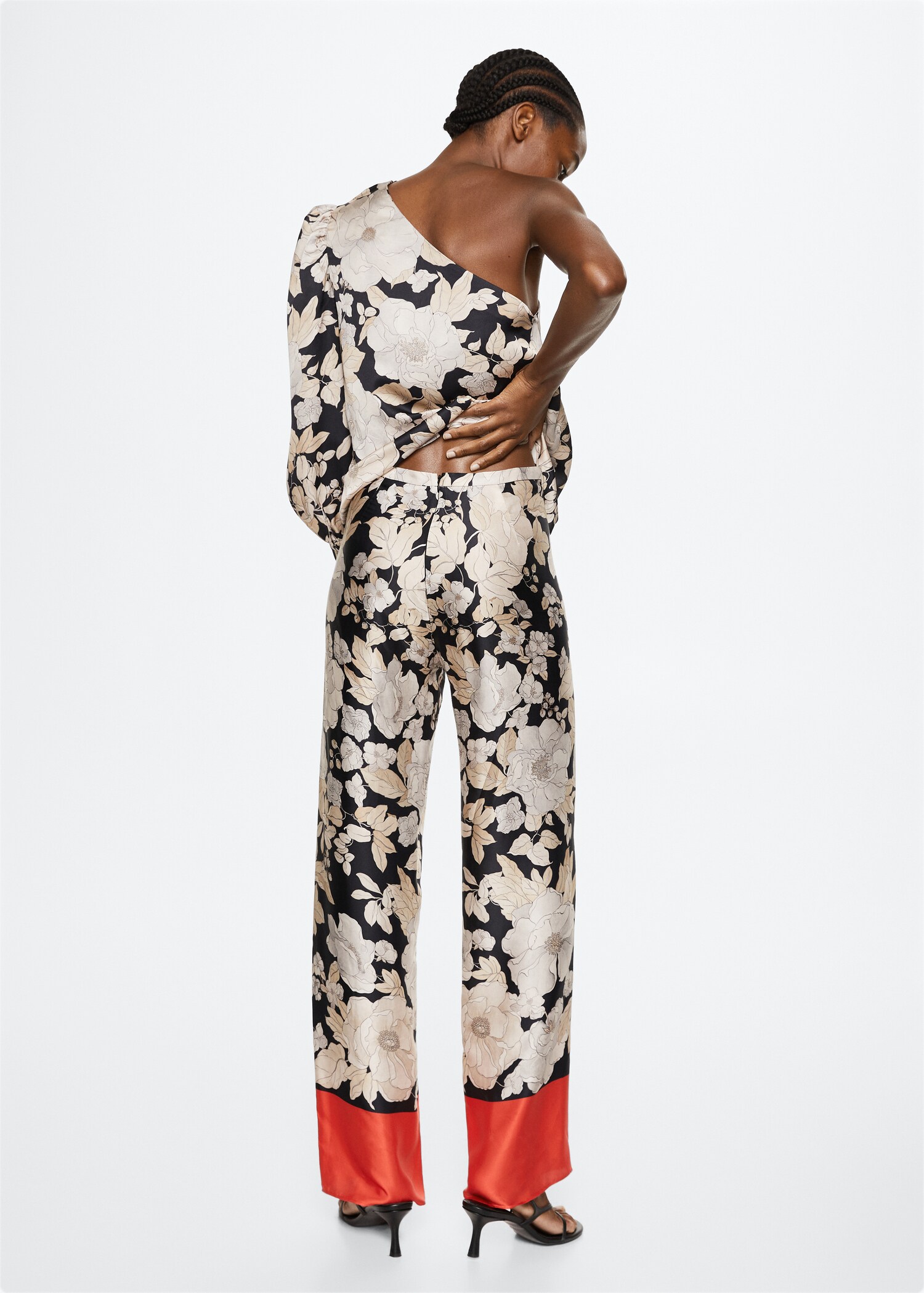 Floral print trousers - Reverse of the article