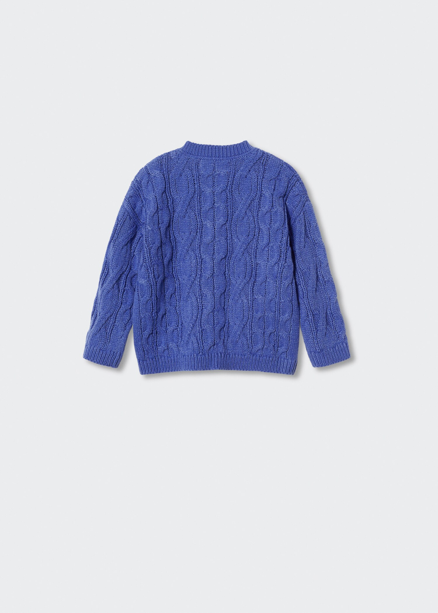 Knitted braided cardigan - Reverse of the article