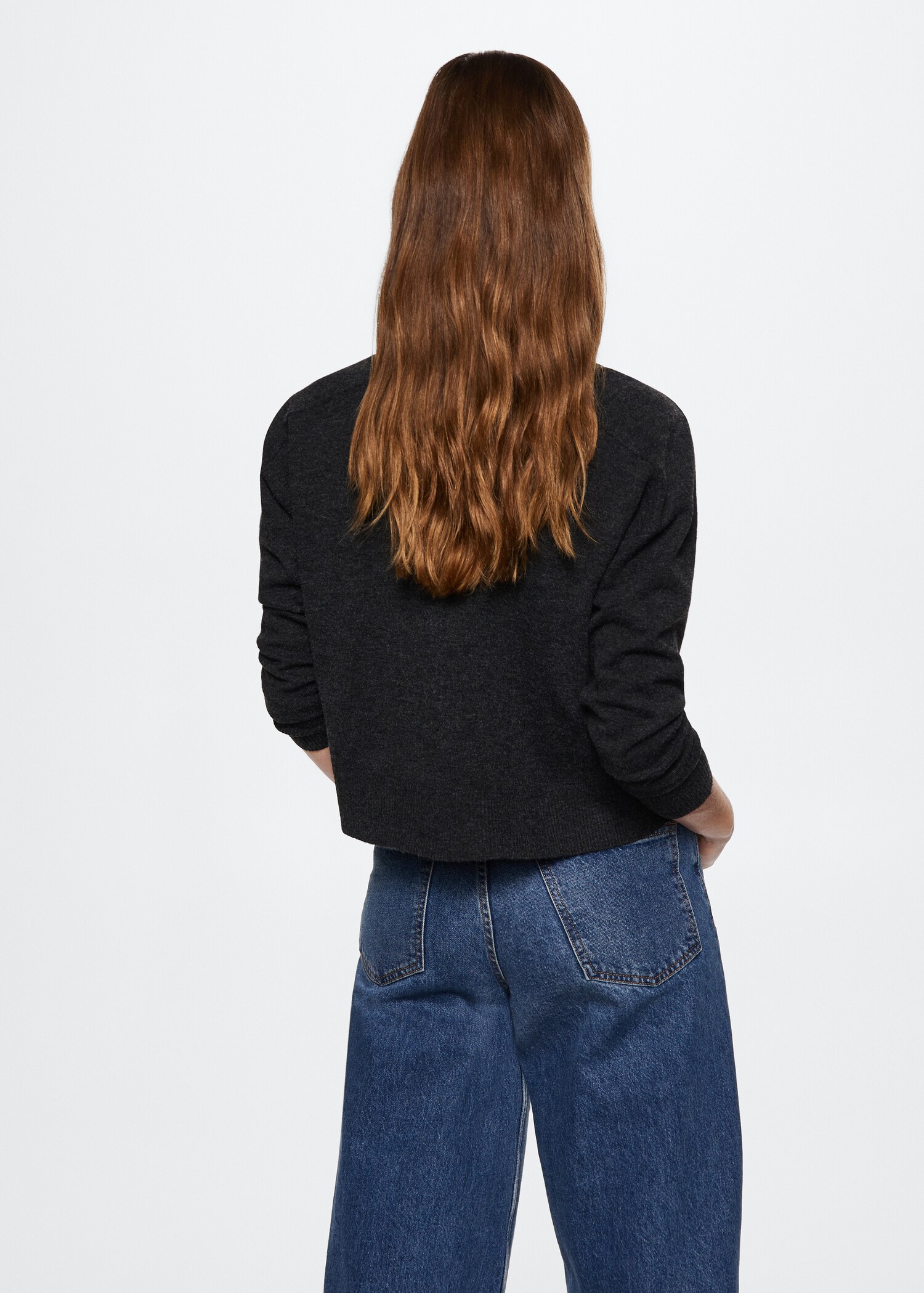 Pocket knit cardigan - Reverse of the article