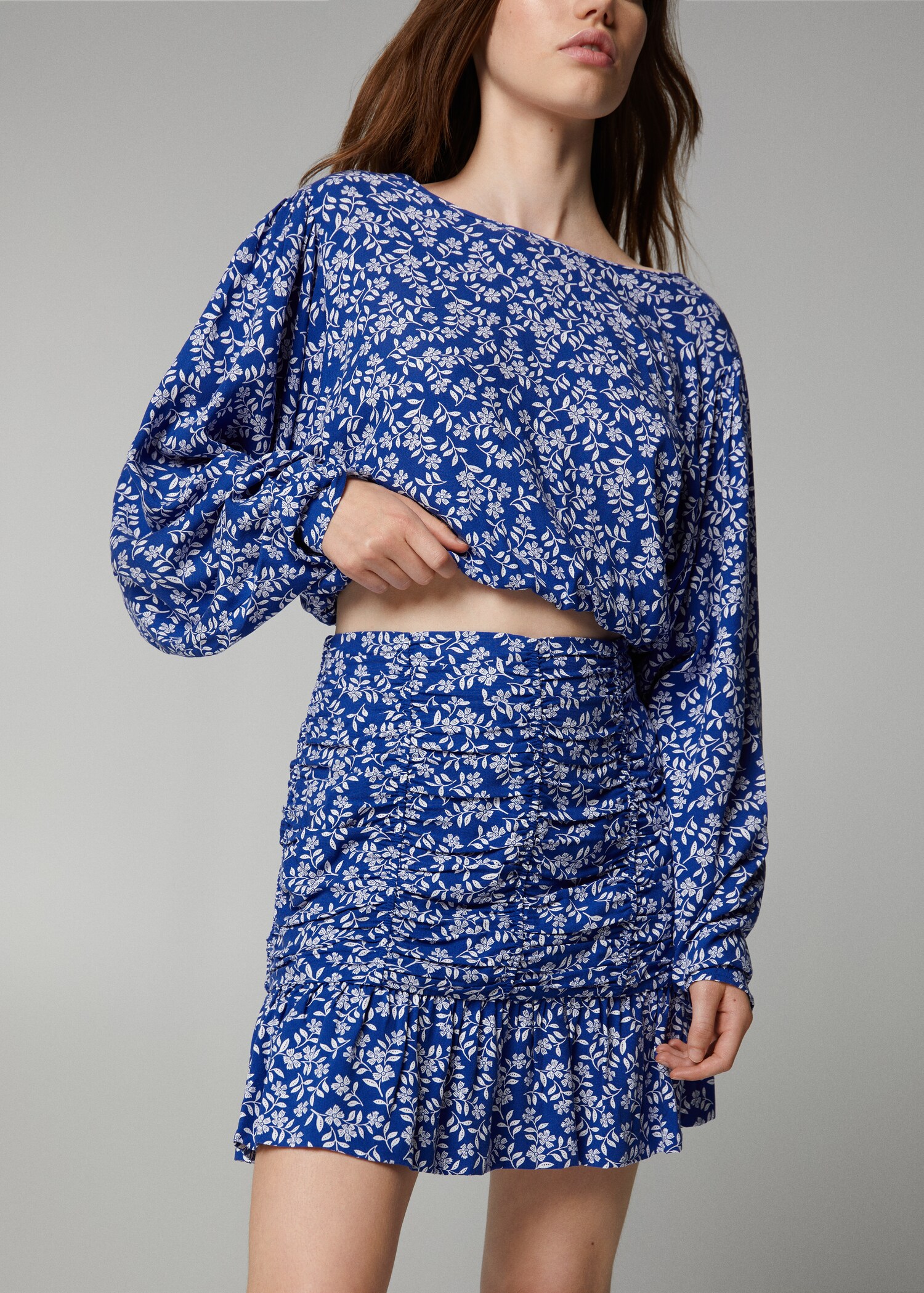 Ruffle printed skirt - Medium plane