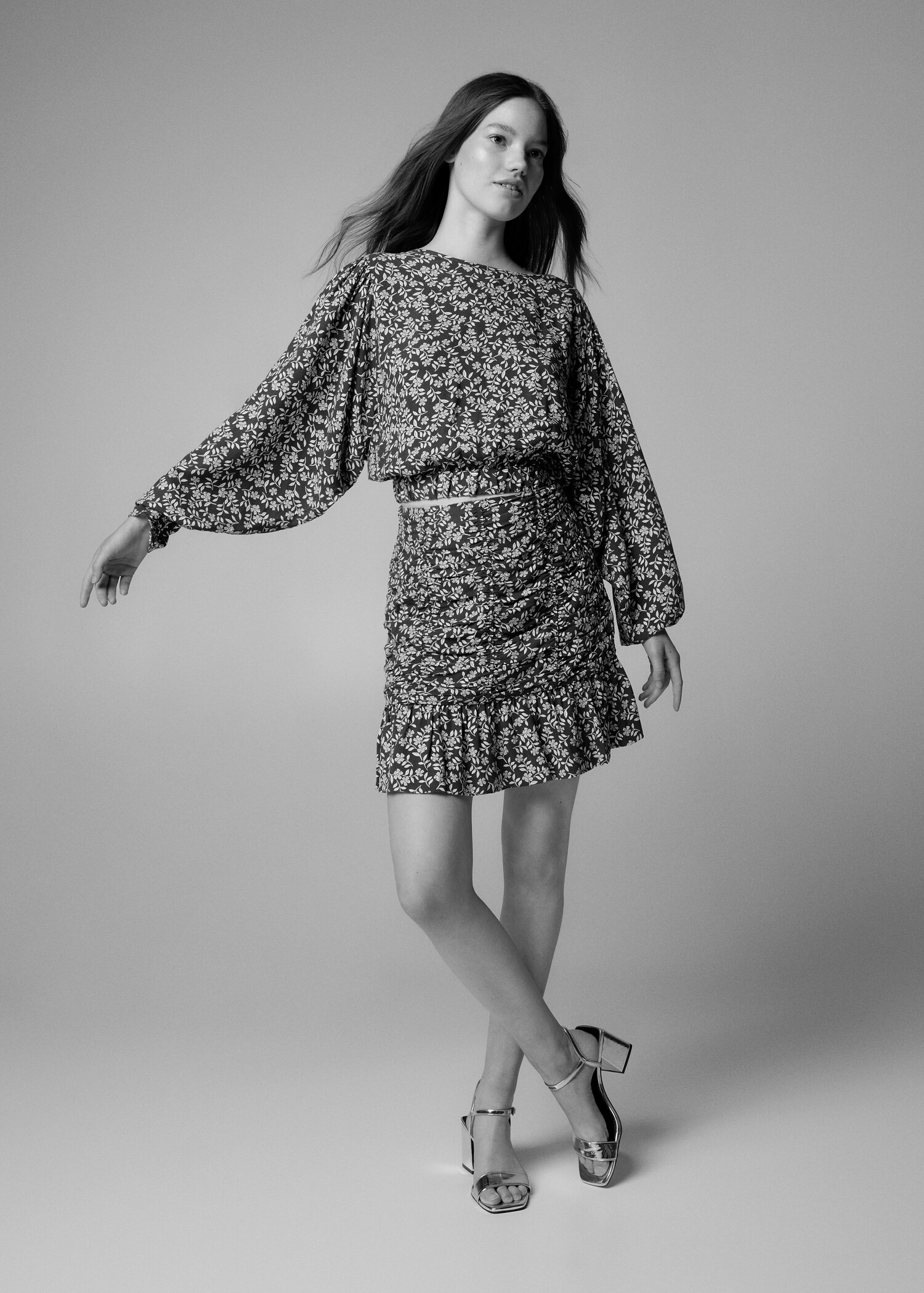 Ruffle printed skirt - Details of the article 2