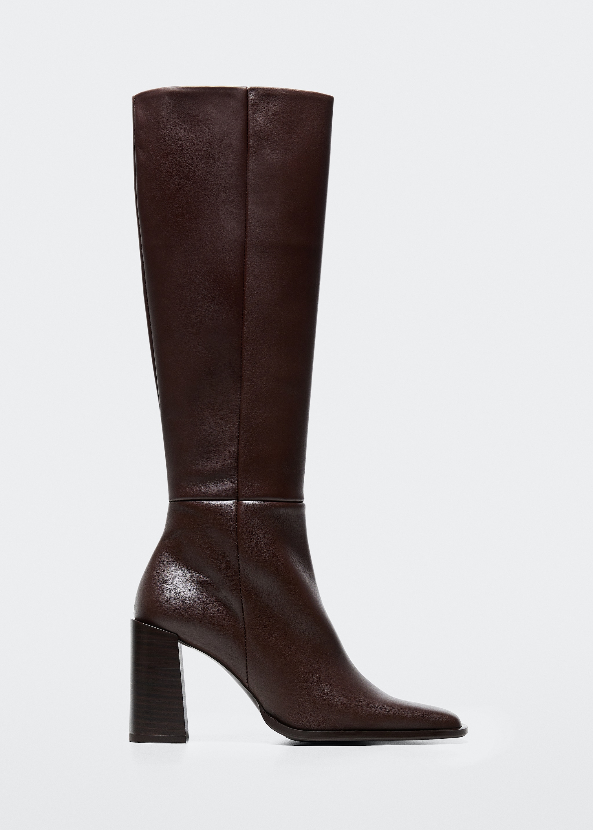 Square-toe leather boot MANGO Syria
