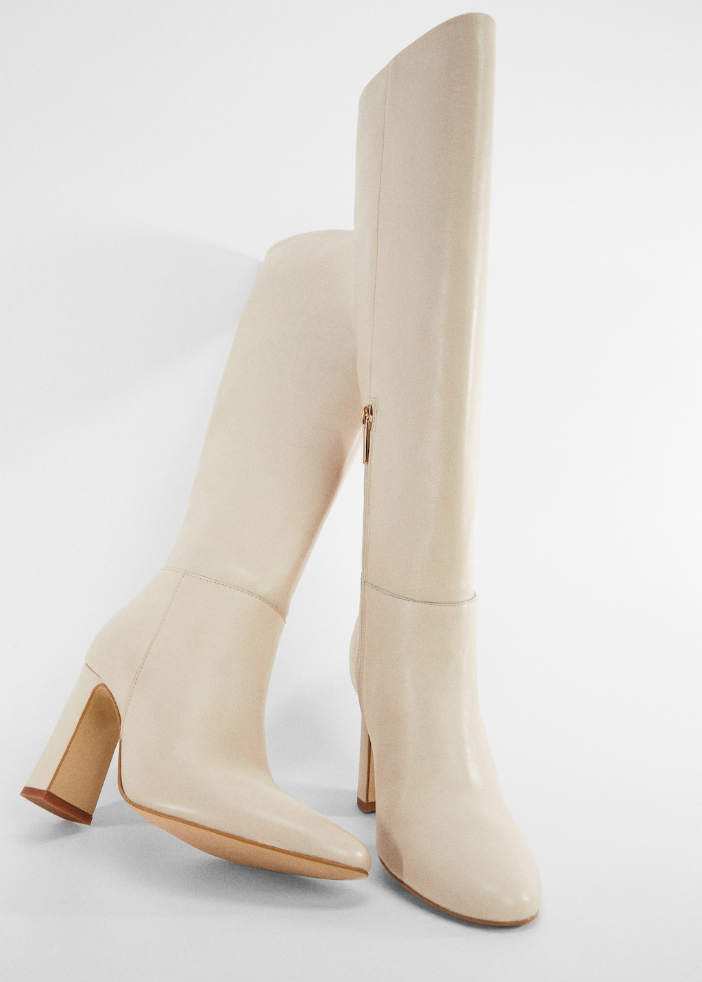 Mango cream boots on sale