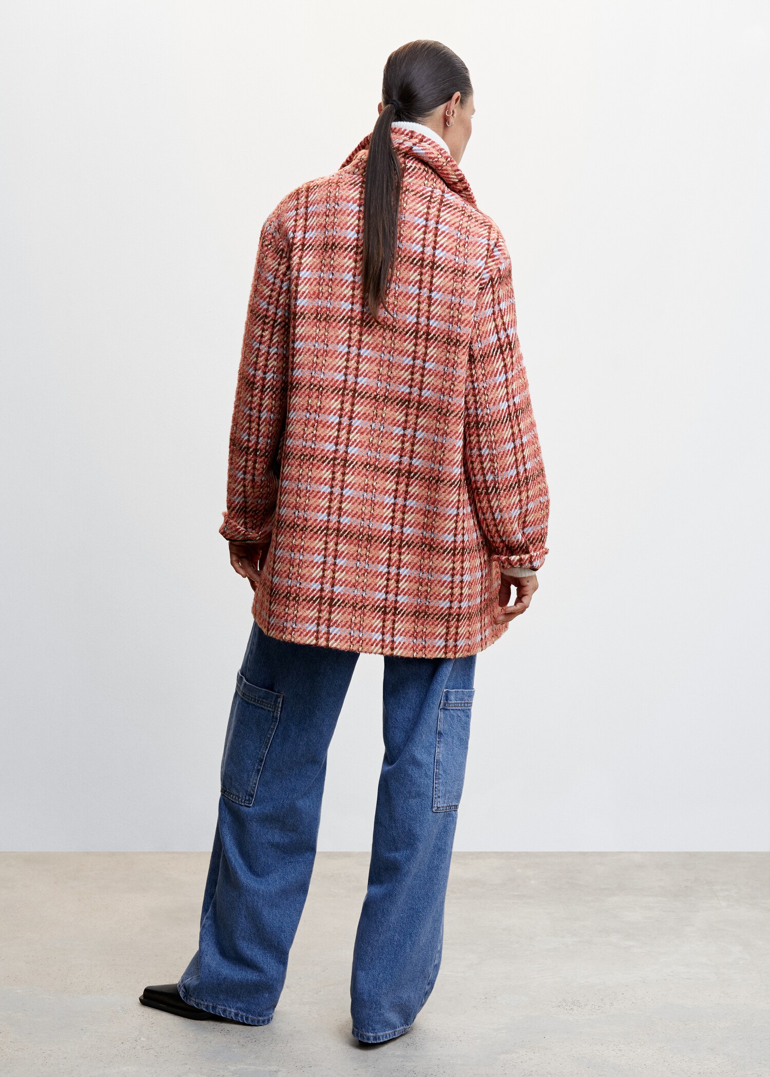 Checked tweed coat - Reverse of the article
