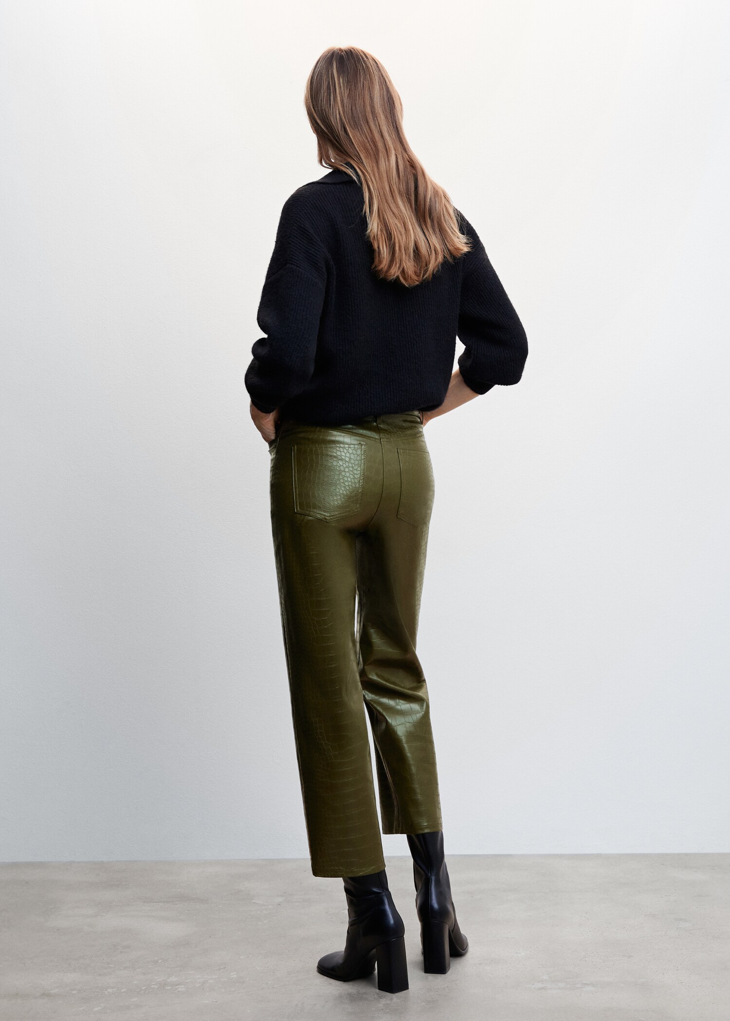 Crocodile faux-leather trousers - Reverse of the article