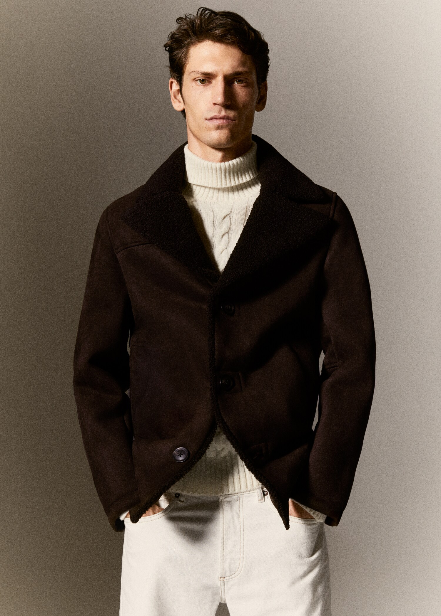 Faux shearling-lined jacket - Details of the article 7