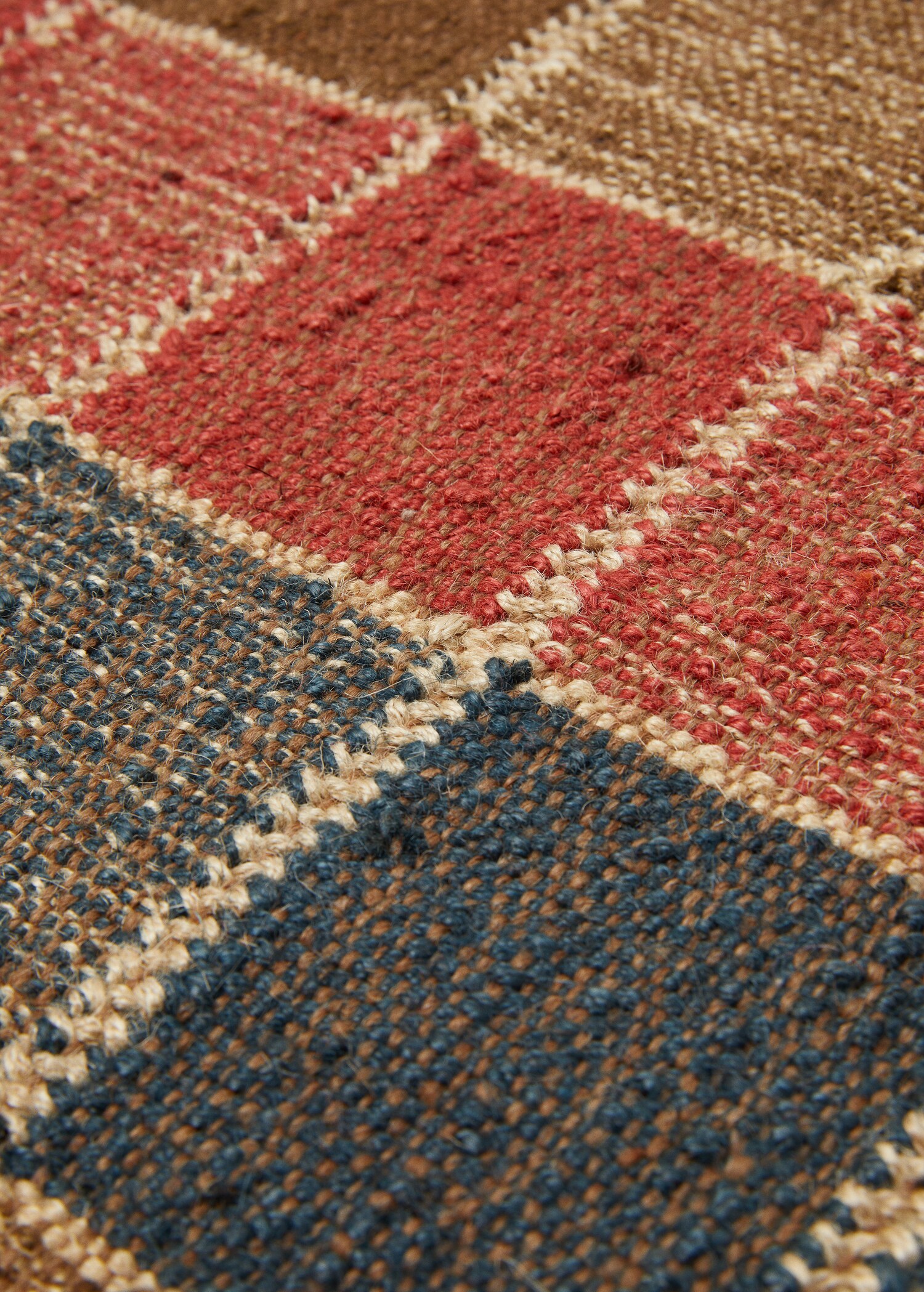 Karirani tepih s resama 60 x 120 cm - Detalji artikla 3