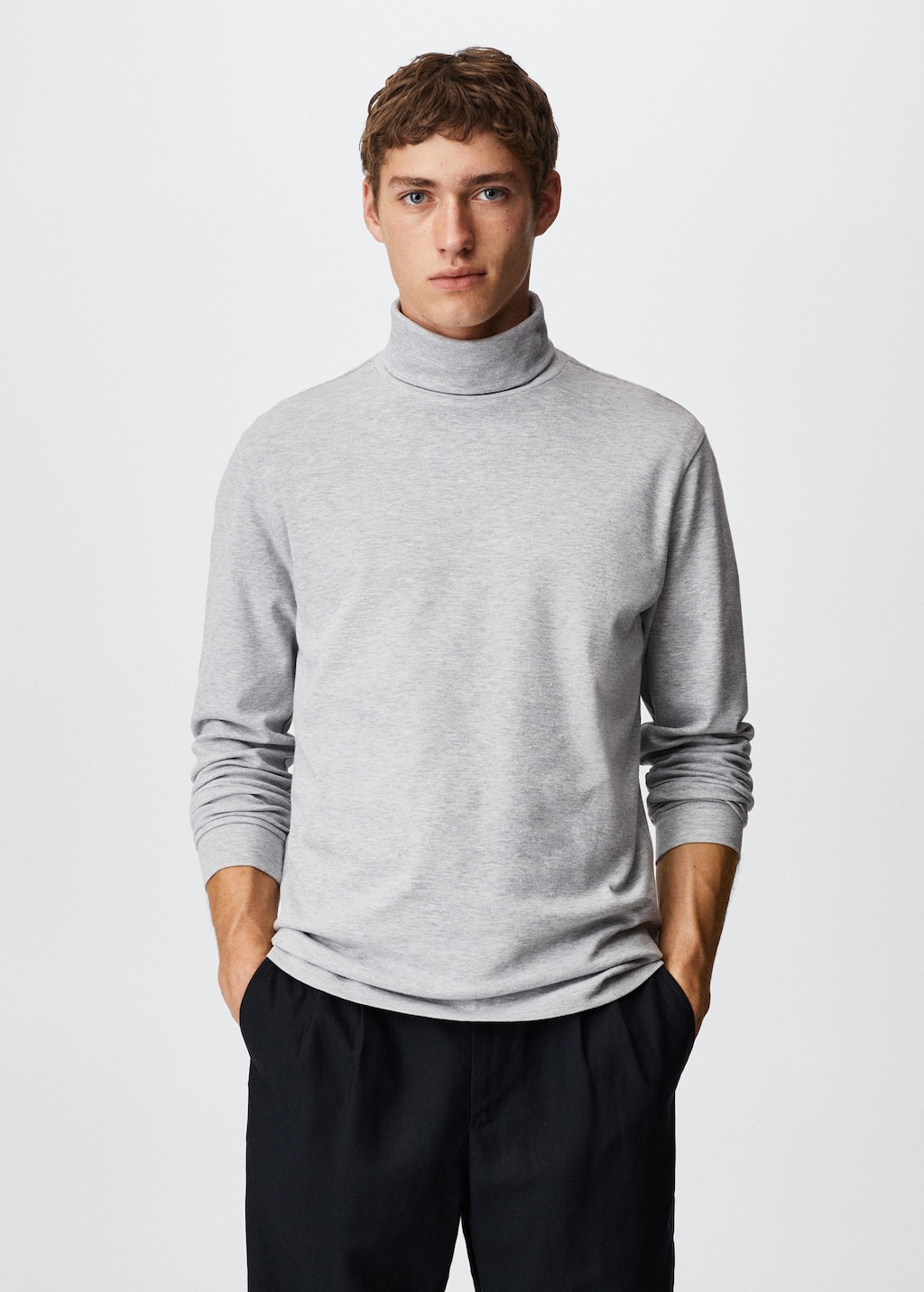 T shirt col roulé homme hotsell