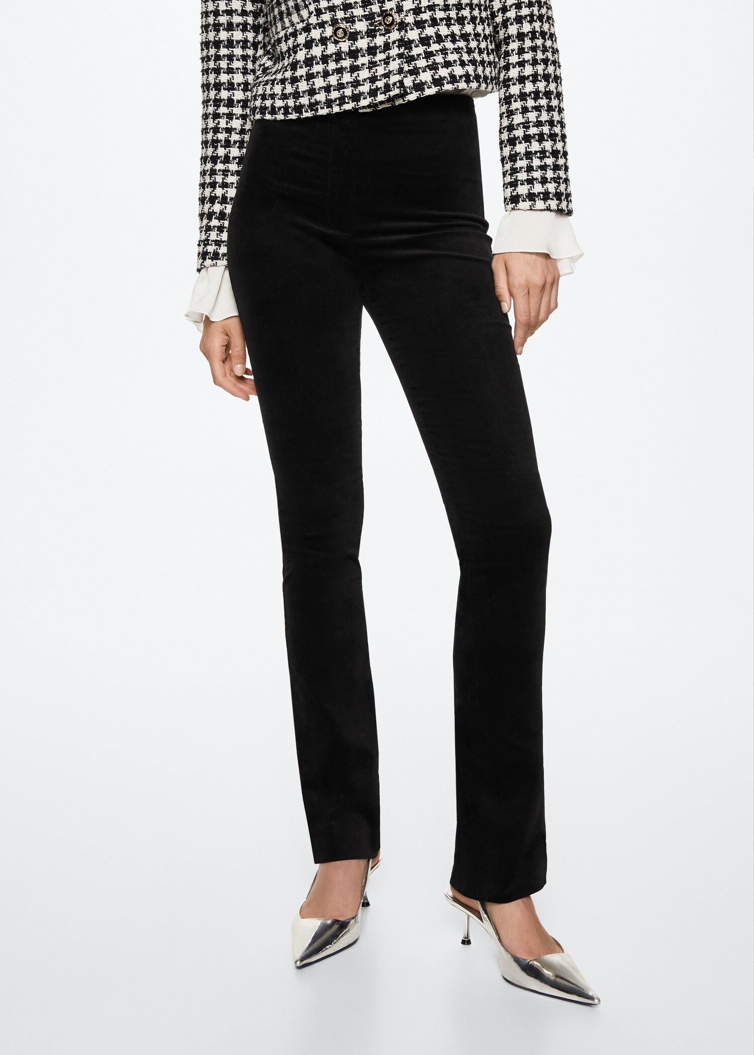 Corduroy straight trousers - Medium plane